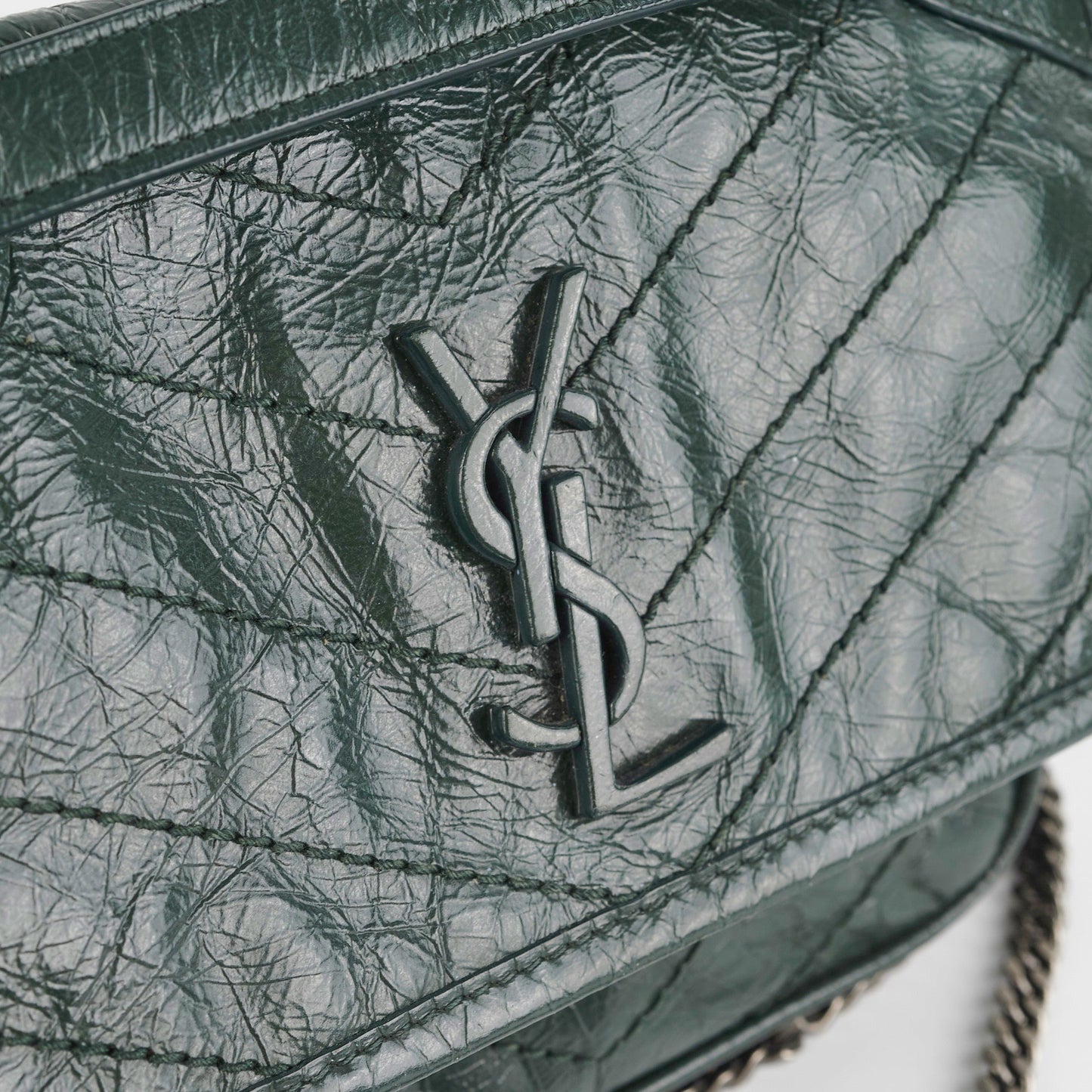 Saint Laurent Niki Baby Green Shoulder Bag