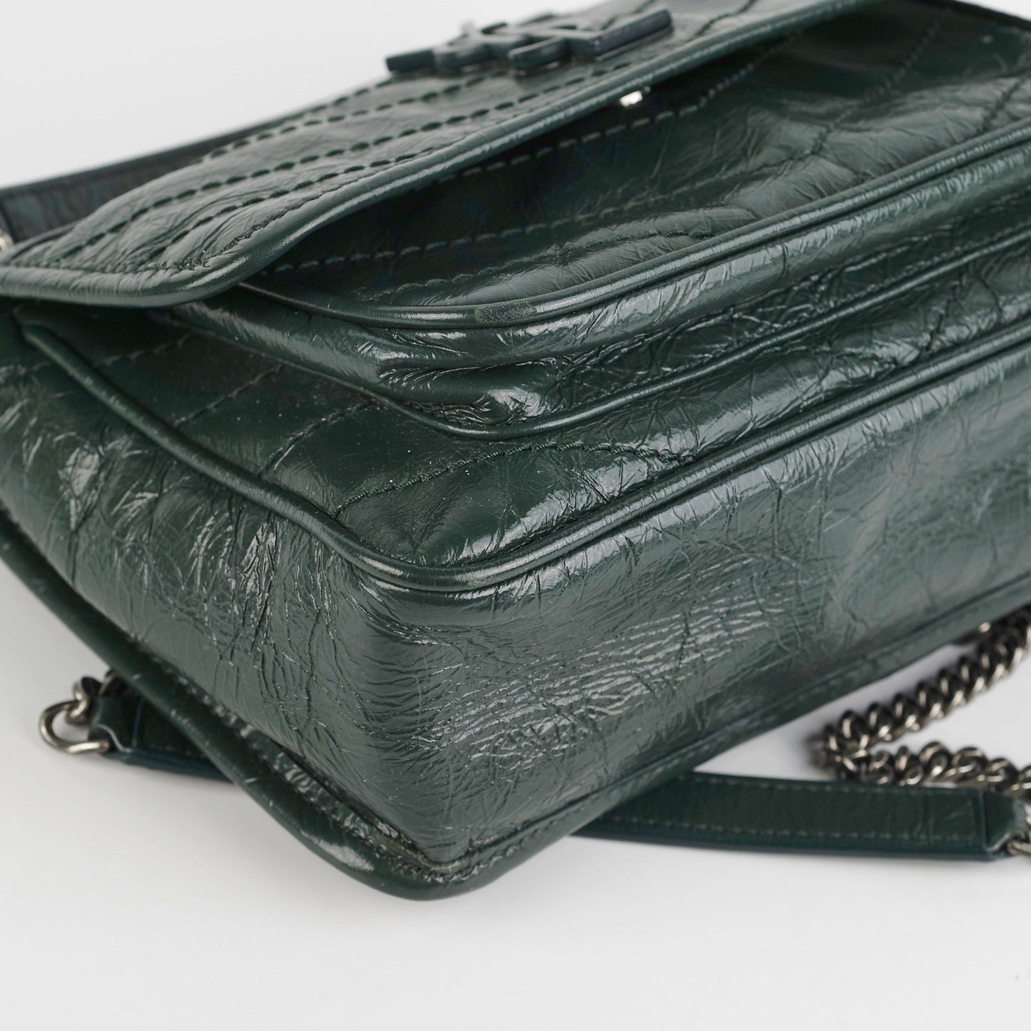 Saint Laurent Niki Baby Green Shoulder Bag