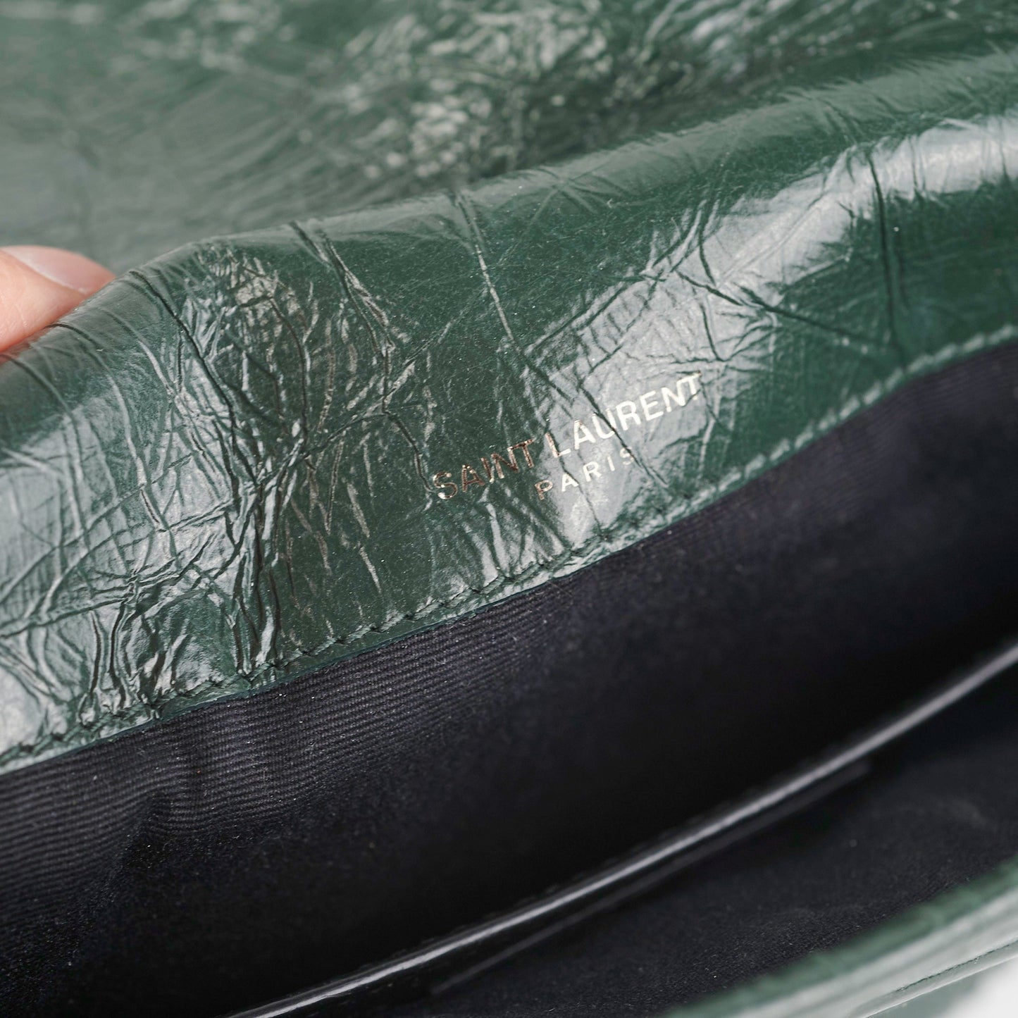 Saint Laurent Niki Baby Green Shoulder Bag