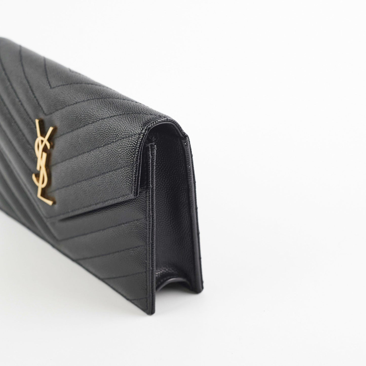 Saint Laurent Cassandre Wallet On Chain (WOC) Small Black