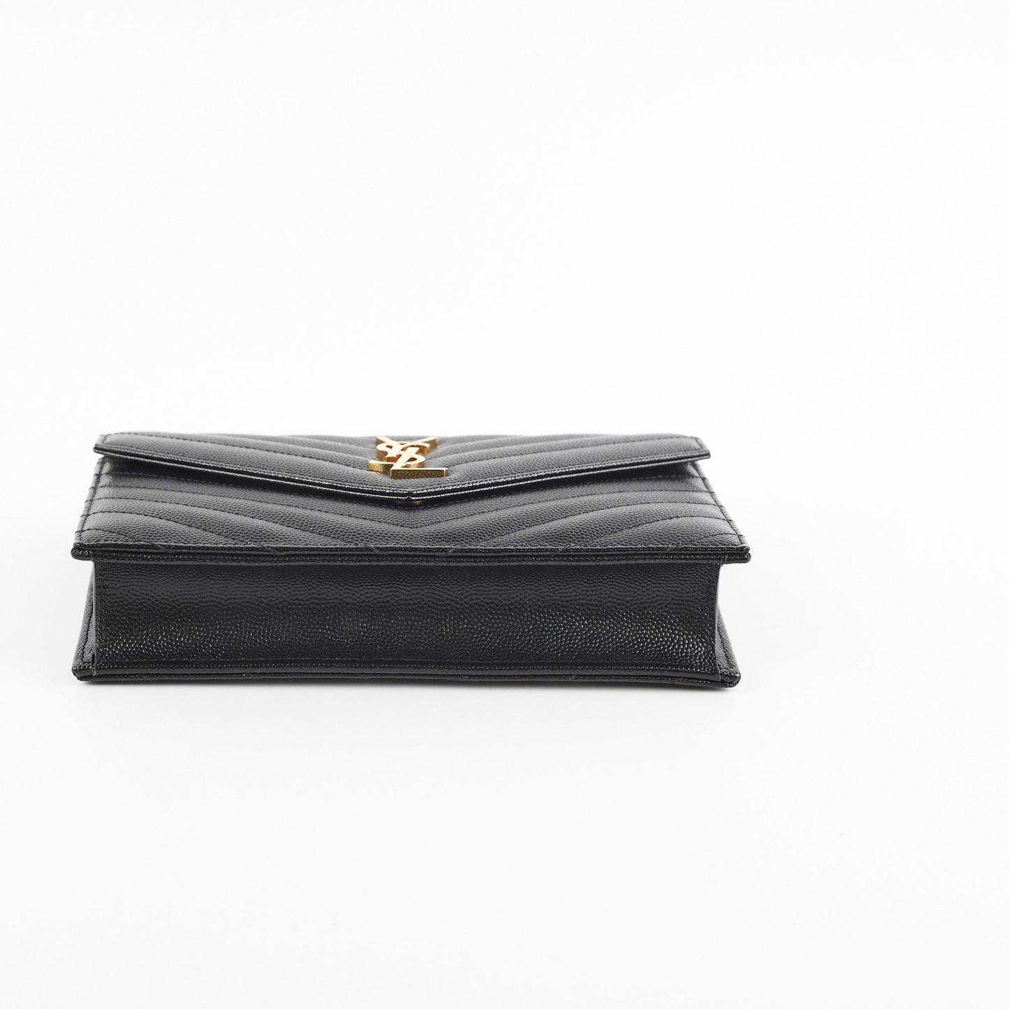 Saint Laurent Cassandre Wallet On Chain (WOC) Small Black