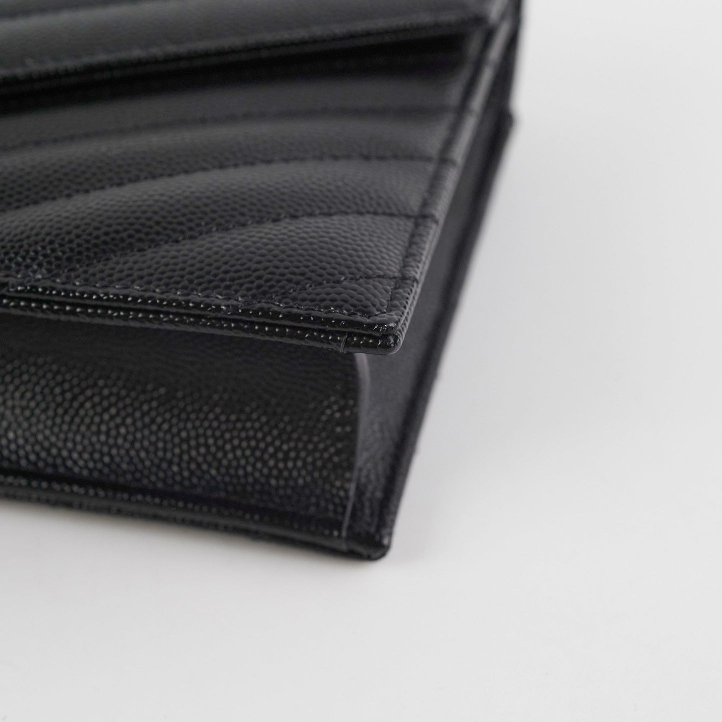 Saint Laurent Cassandre Wallet On Chain (WOC) Small Black