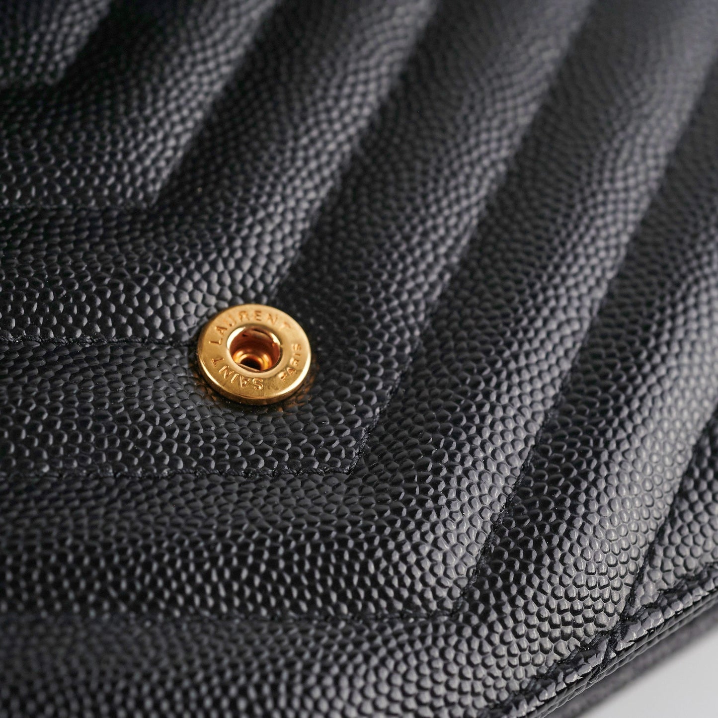 Saint Laurent Cassandre Wallet On Chain (WOC) Small Black
