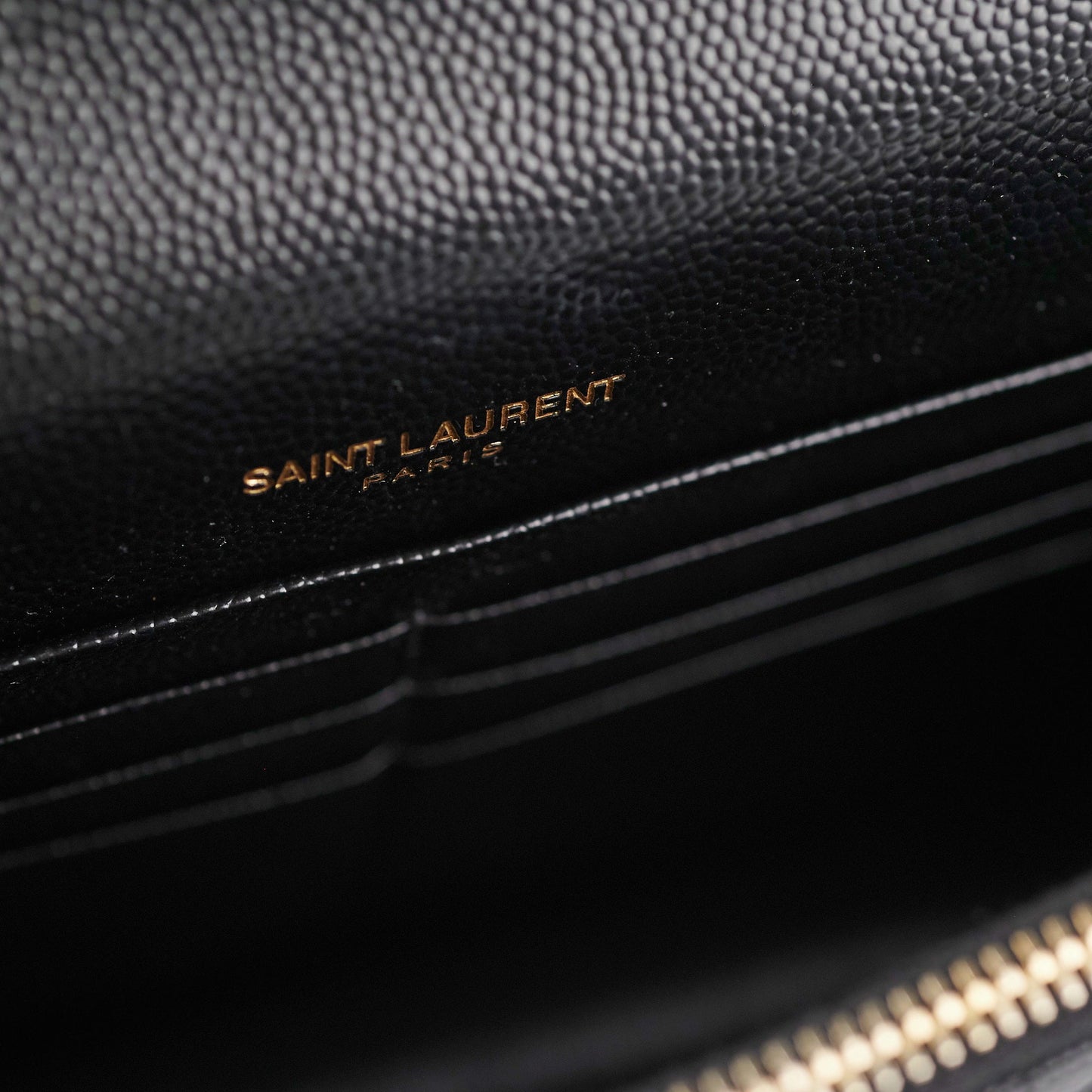 Saint Laurent Cassandre Wallet On Chain (WOC) Small Black