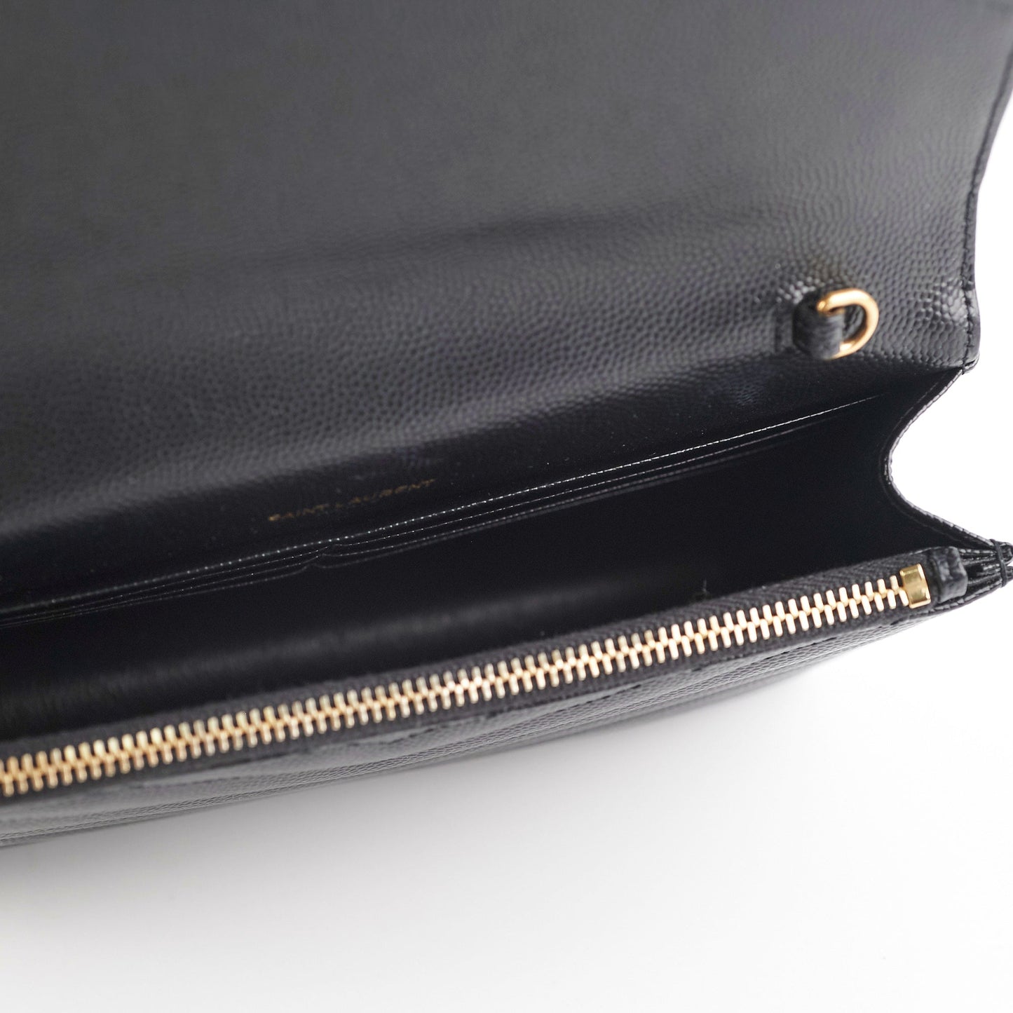 Saint Laurent Cassandre Wallet On Chain (WOC) Small Black