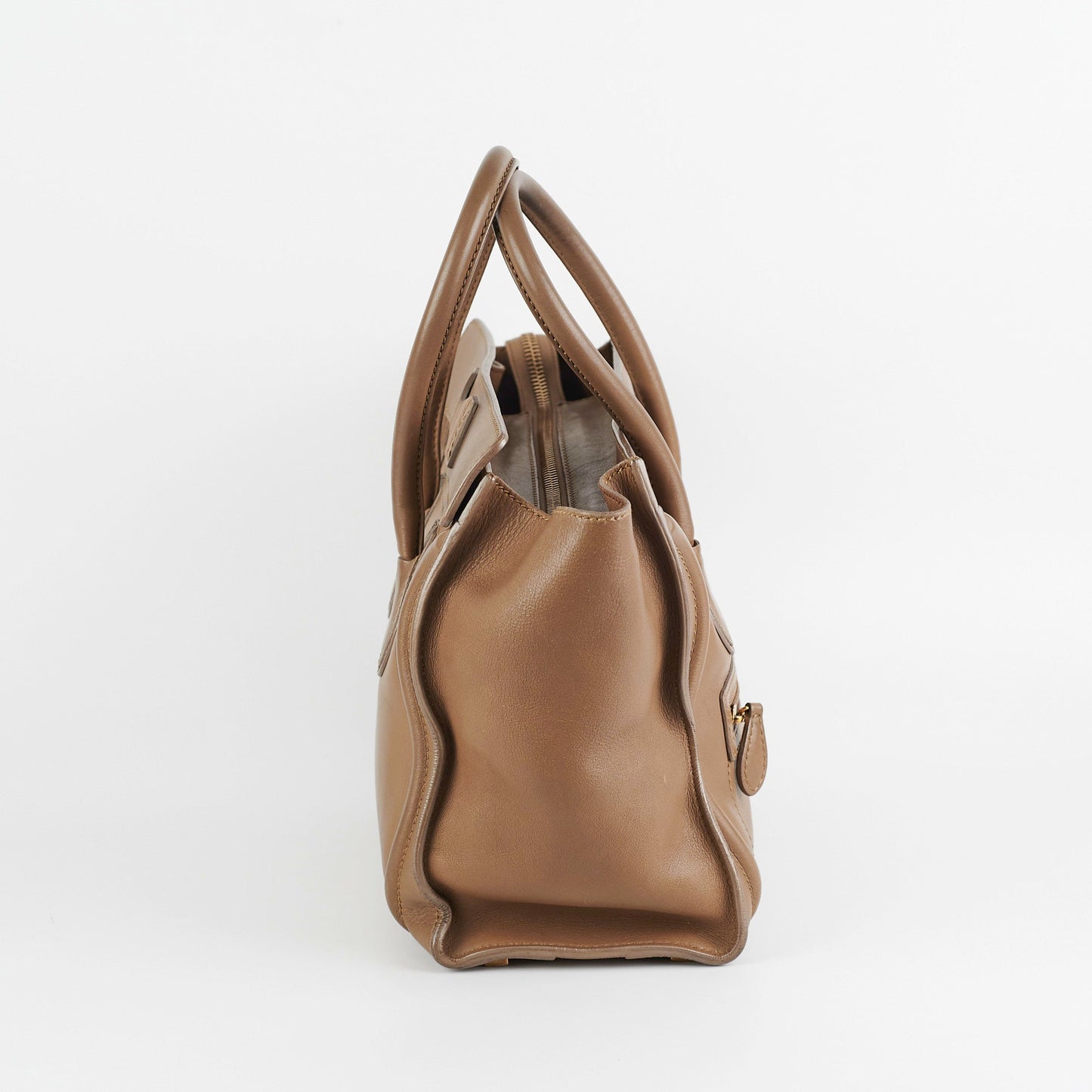 Luxury CELINE Micro Luggage Taupe Tote