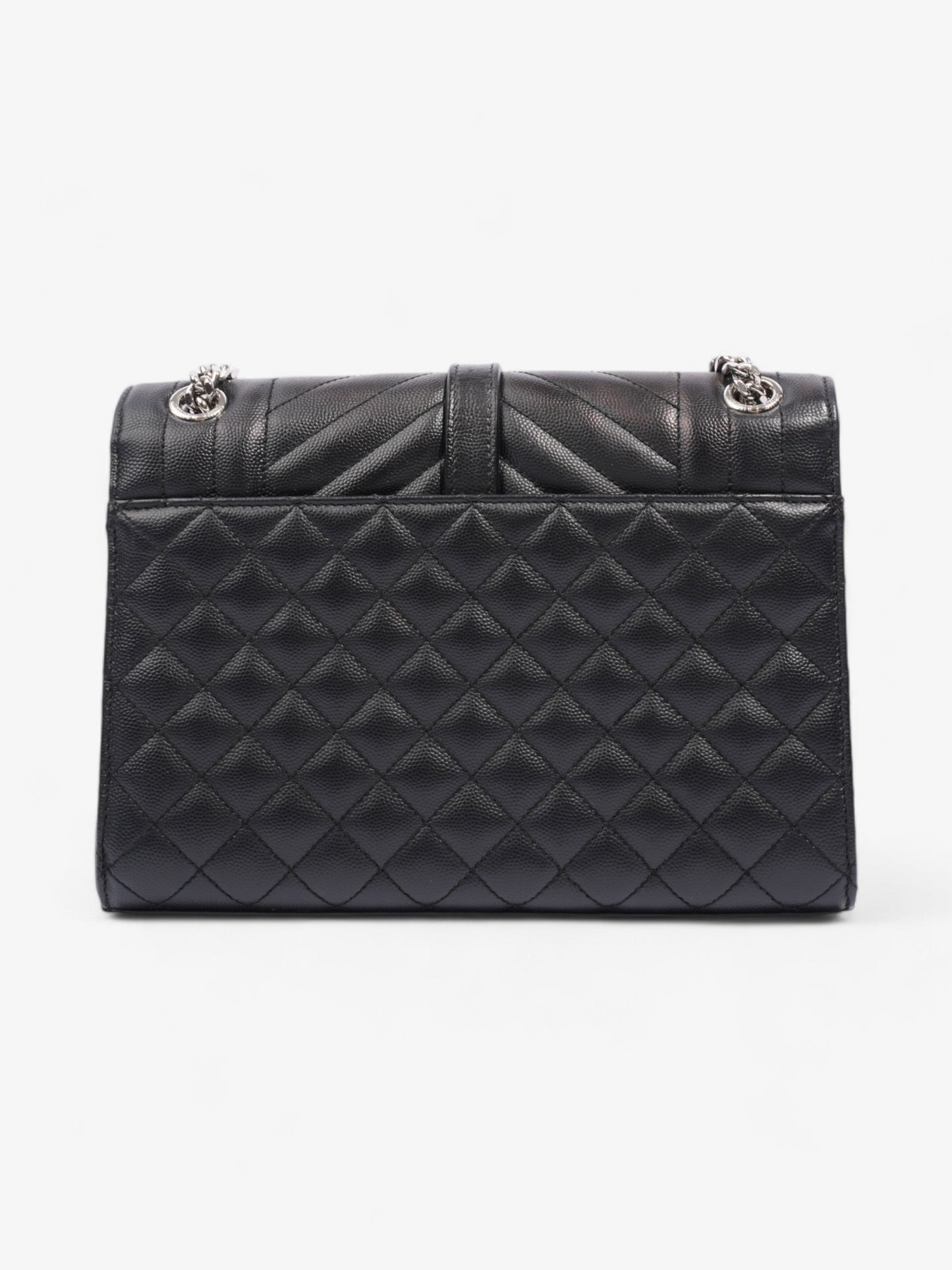 Saint Laurent Envelope Black Calfskin Leather Medium