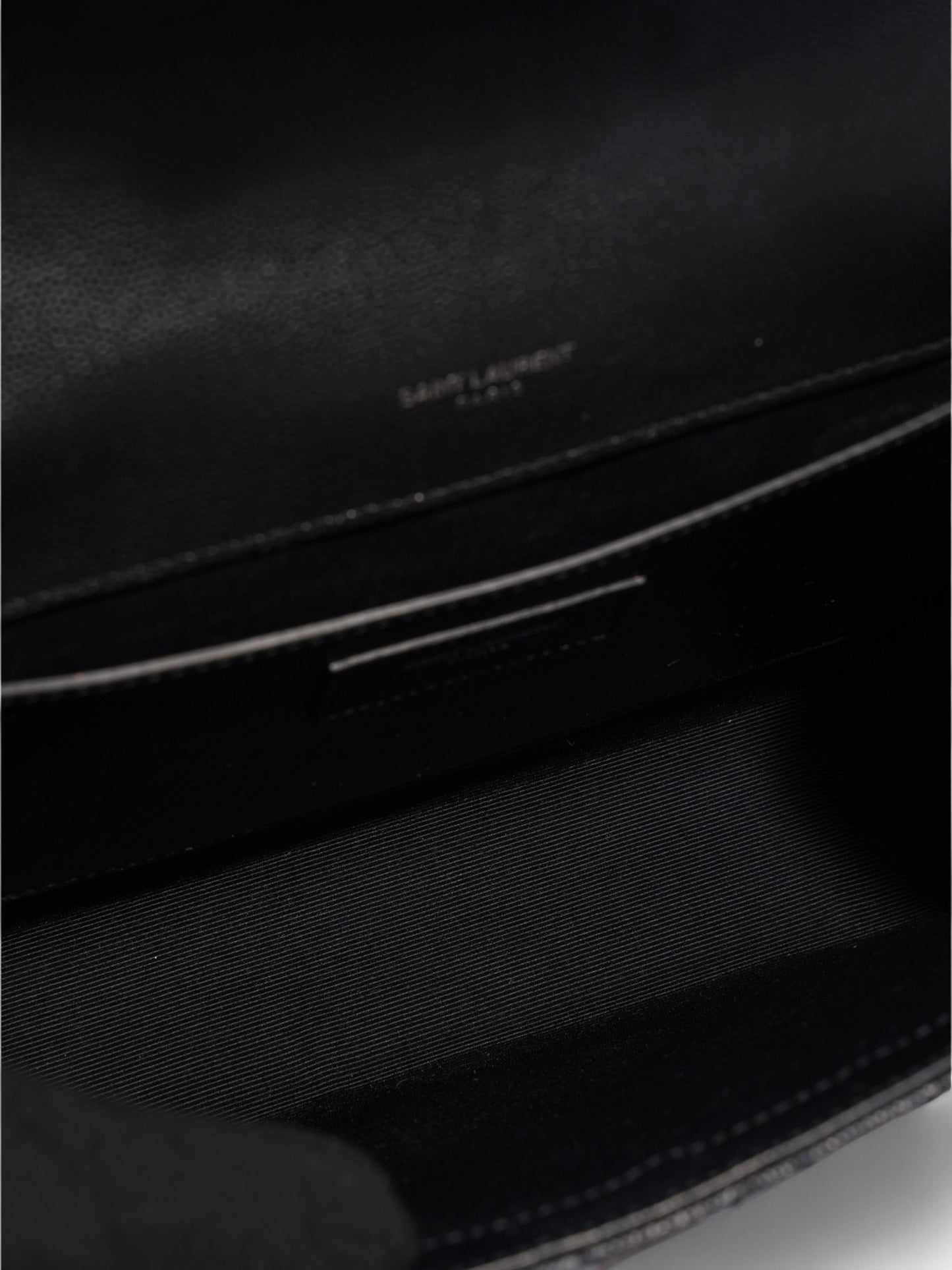 Saint Laurent Envelope Black Calfskin Leather Medium