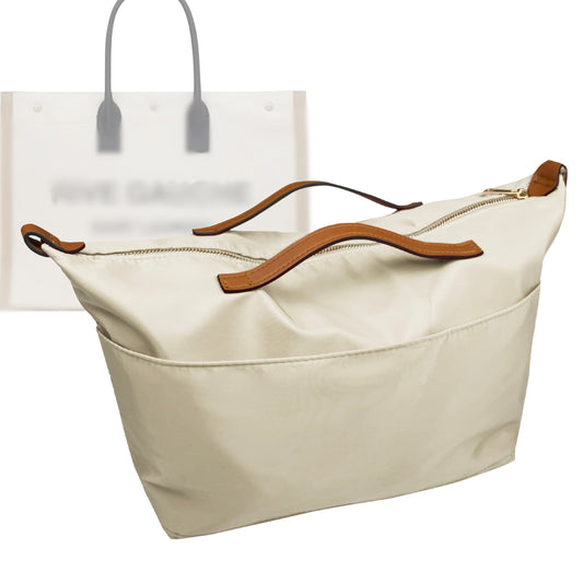 Organizer for [Rive Gauche Large, Saint Laurent (YSL)] Bag Insert (Nylon, Zip Cover with Handle)