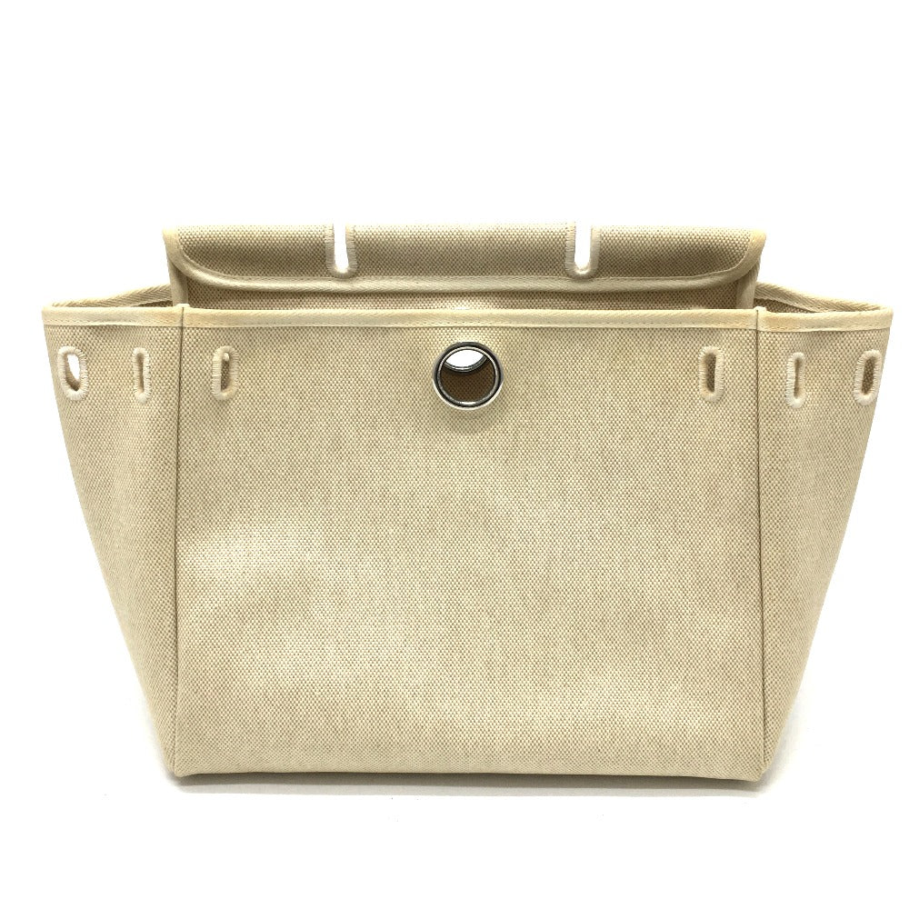 HERMES Backpack Leather/Toile GM beige With replacement bag Herbag add PM Women  d