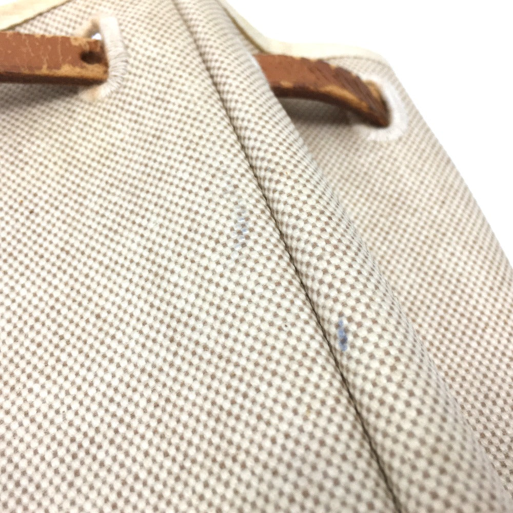 HERMES Backpack Leather/Toile GM beige With replacement bag Herbag add PM Women  d