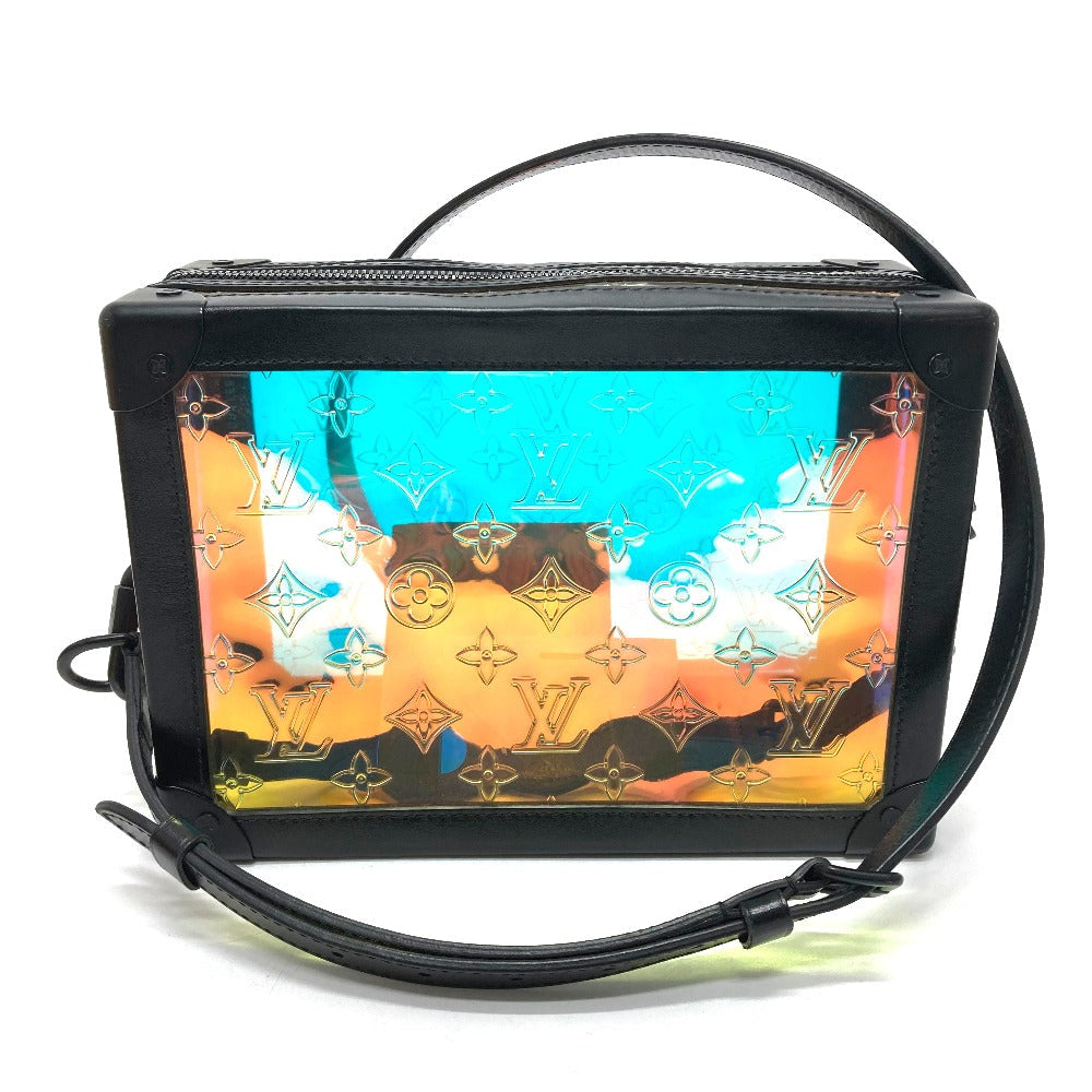LOUIS VUITTON Shoulder Bag M55932 Leather, Monogram Prism Hologram x Black Monogram prism Soft Trunk