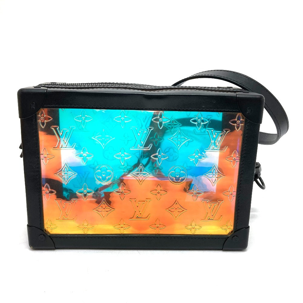LOUIS VUITTON Shoulder Bag M55932 Leather, Monogram Prism Hologram x Black Monogram prism Soft Trunk