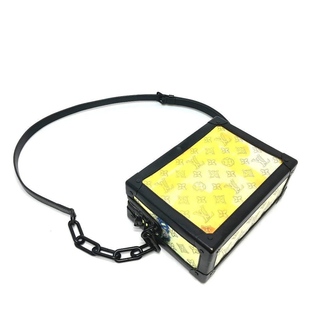 LOUIS VUITTON Shoulder Bag M55932 Leather, Monogram Prism Hologram x Black Monogram prism Soft Trunk
