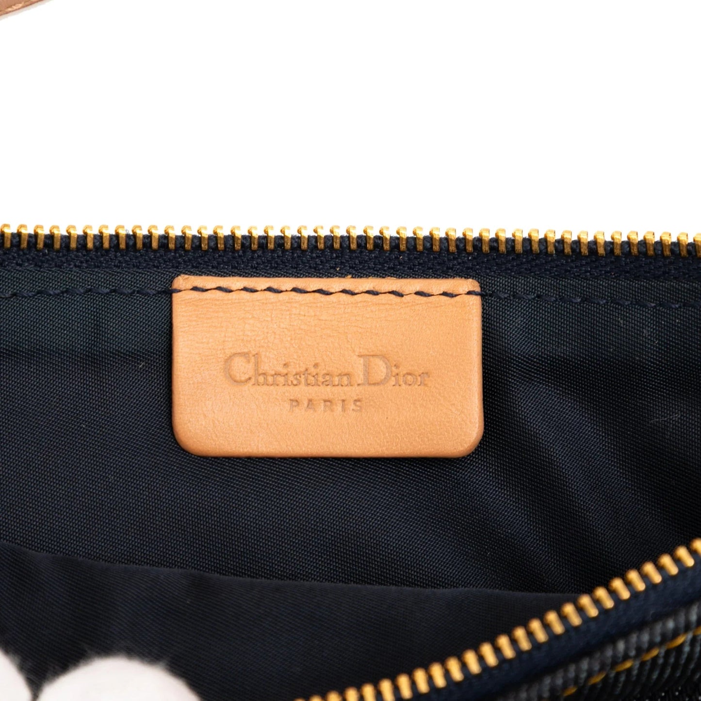 Blue Dior Mini Denim Saddle Pochette Shoulder Bag