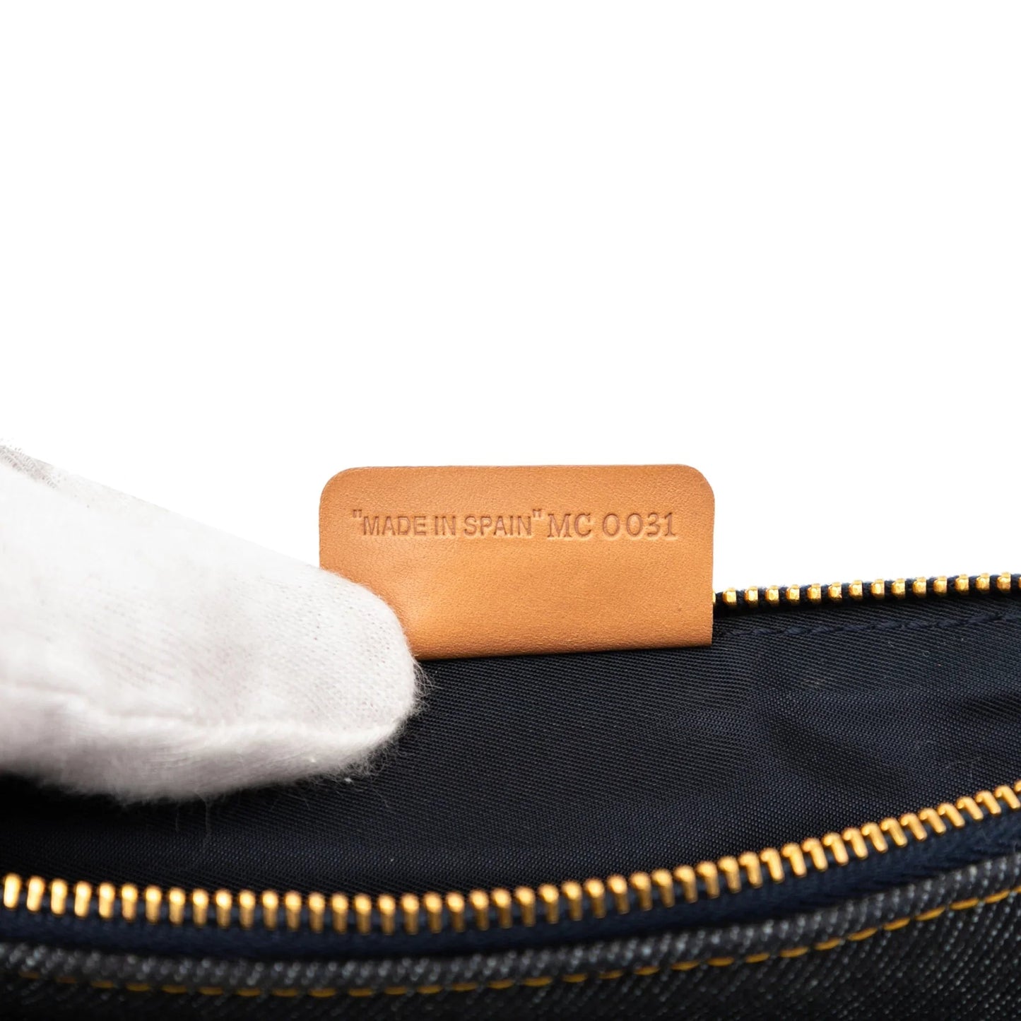 Blue Dior Mini Denim Saddle Pochette Shoulder Bag