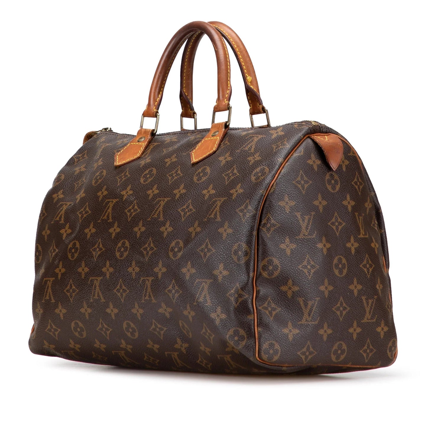 Brown Louis Vuitton Monogram Speedy 35 Boston Bag