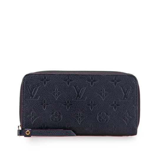 Blue Louis Vuitton Monogram Empreinte Zippy Long Wallet