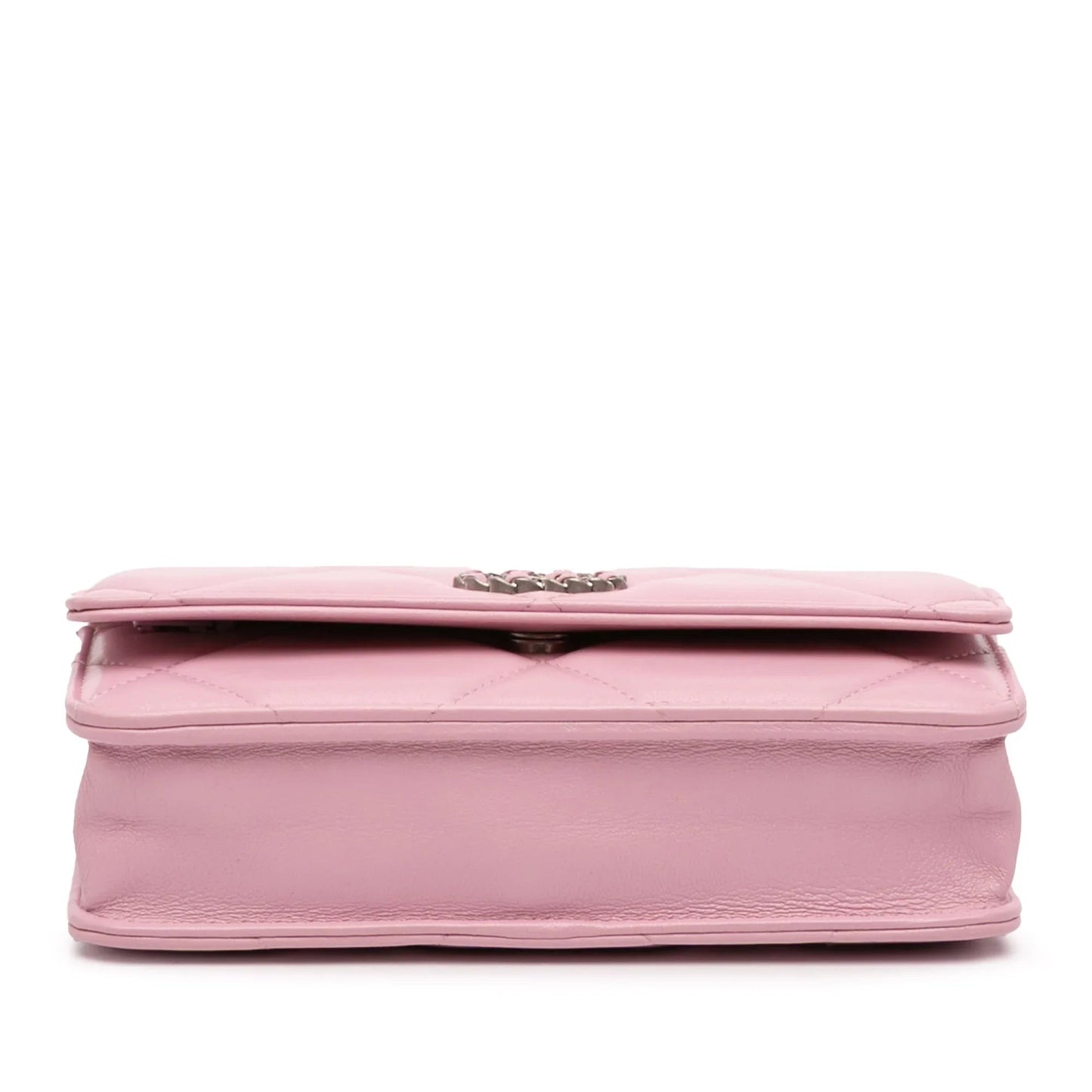Pink Chanel Quilted Lambskin 19 Wallet on Chain Satchel