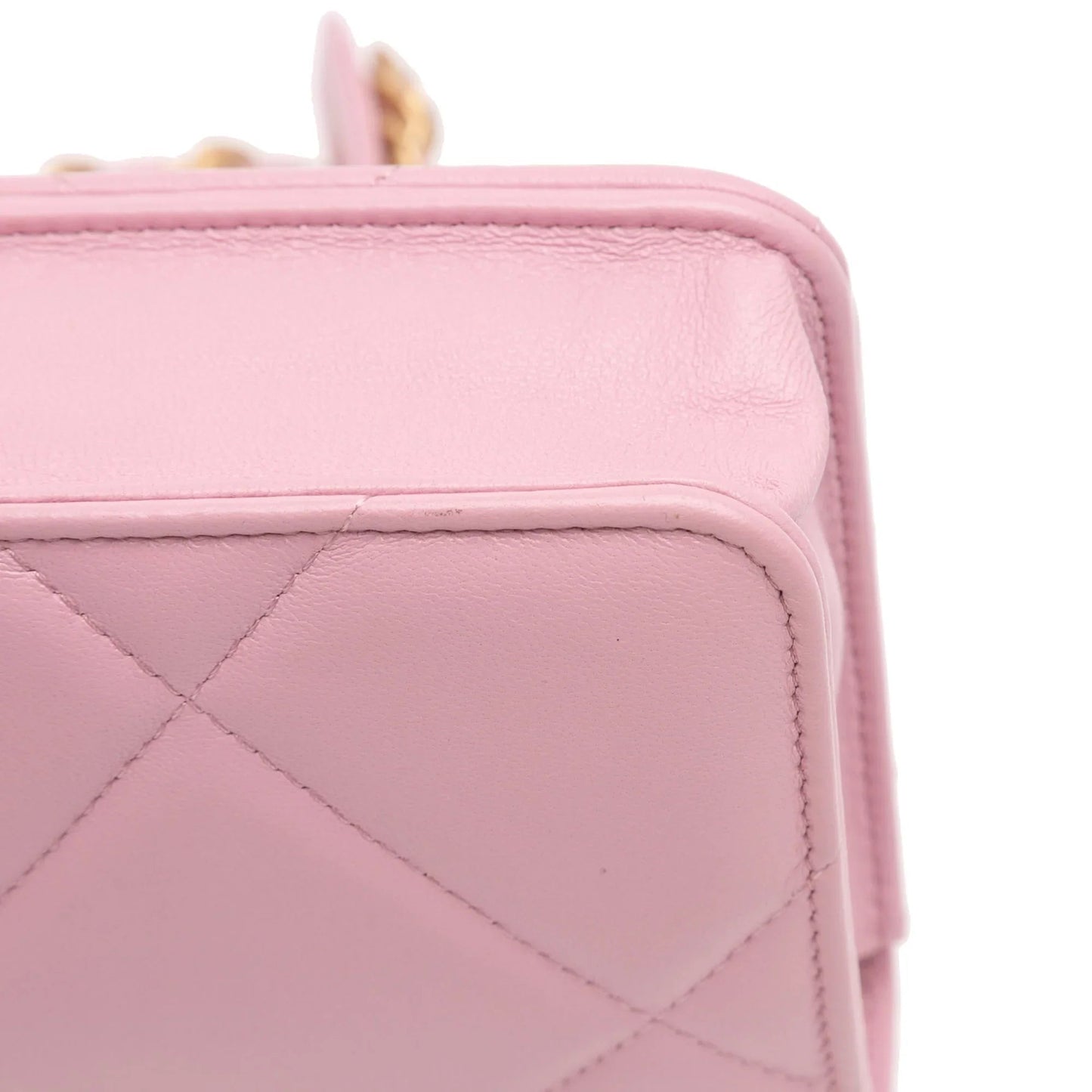 Pink Chanel Quilted Lambskin 19 Wallet on Chain Satchel