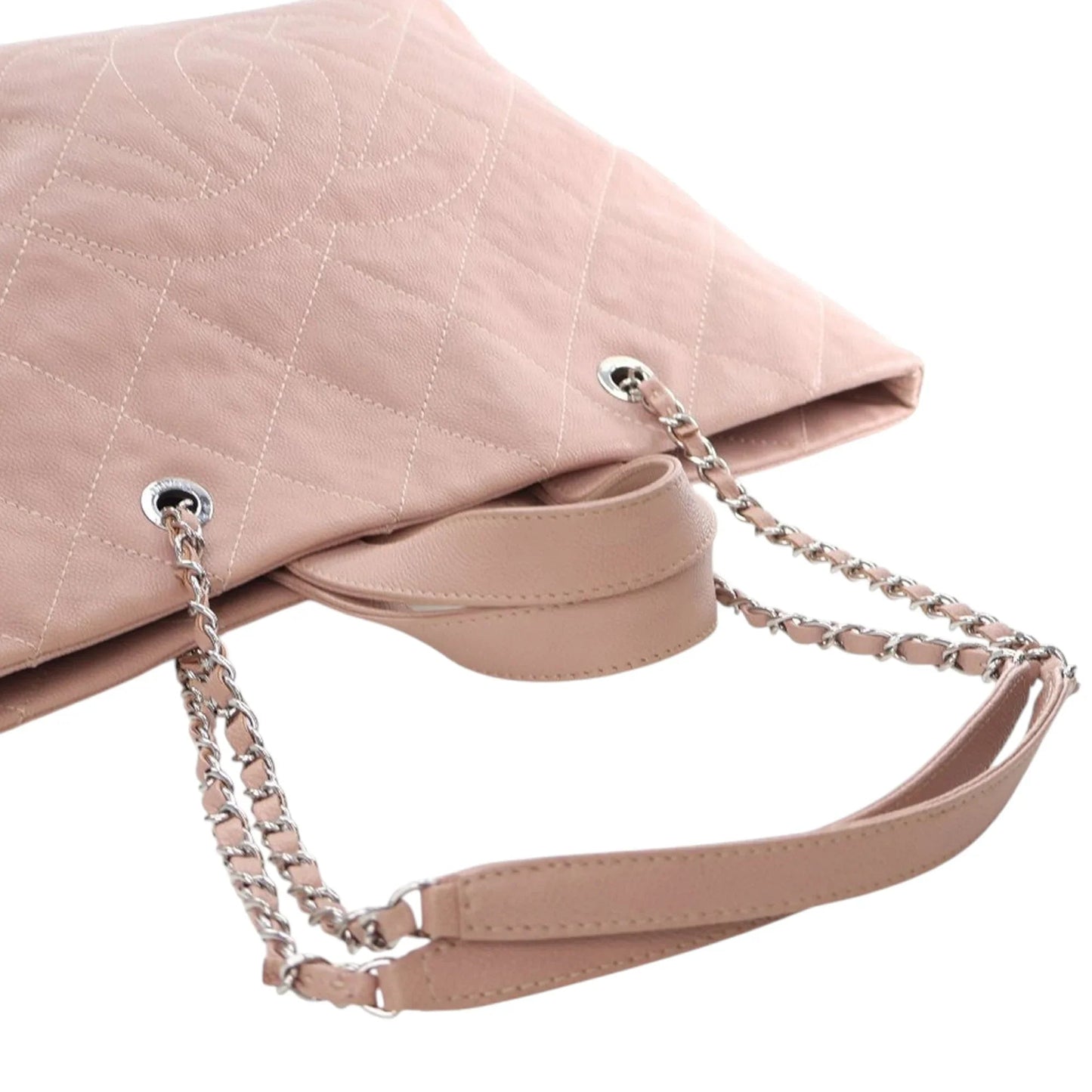 Brown Chanel Quilted Caviar Shopping Tote Satchel