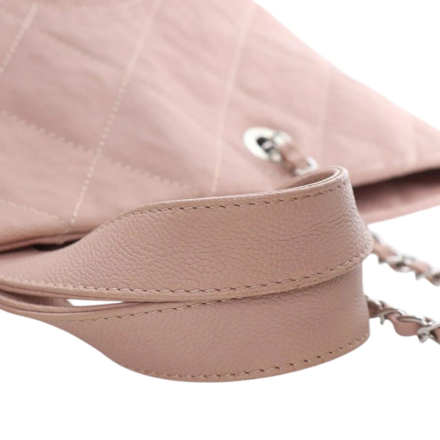 Brown Chanel Quilted Caviar Shopping Tote Satchel