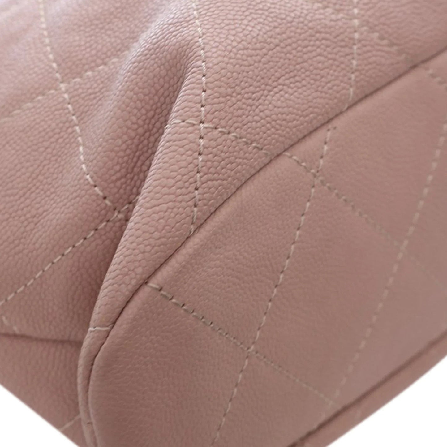 Brown Chanel Quilted Caviar Shopping Tote Satchel