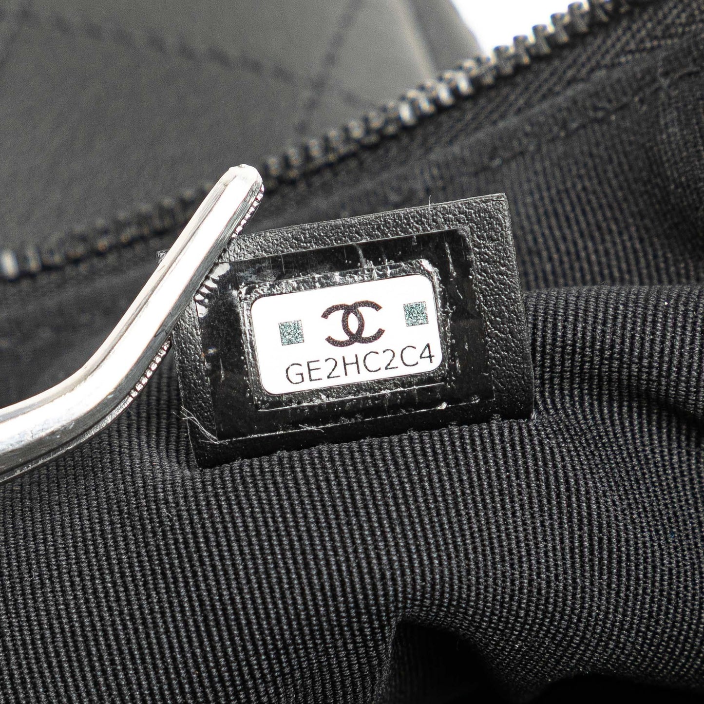 Black Chanel Medium Stitched Calfskin CC Cosmetic Case Clutch Bag