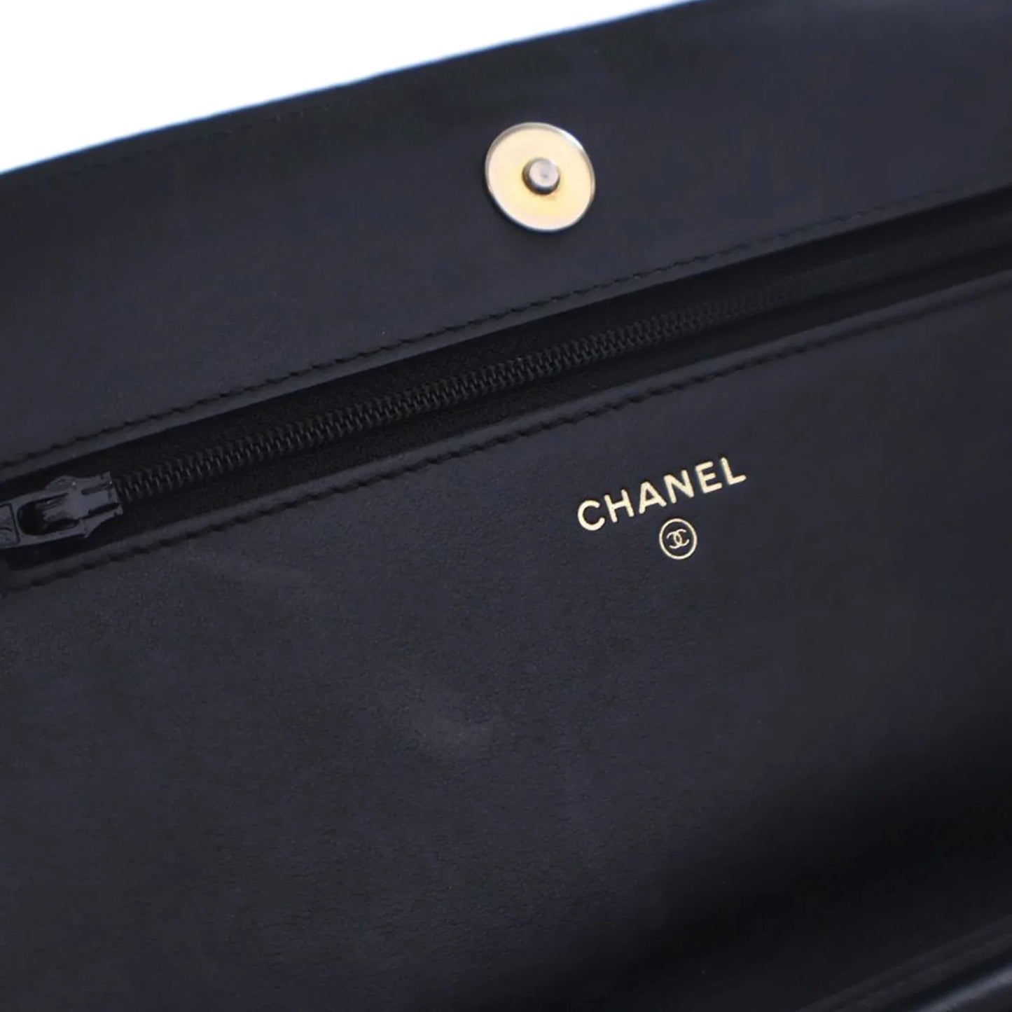 Black Chanel Quilted Caviar Boy Wallet on Chain Crossbody Bag