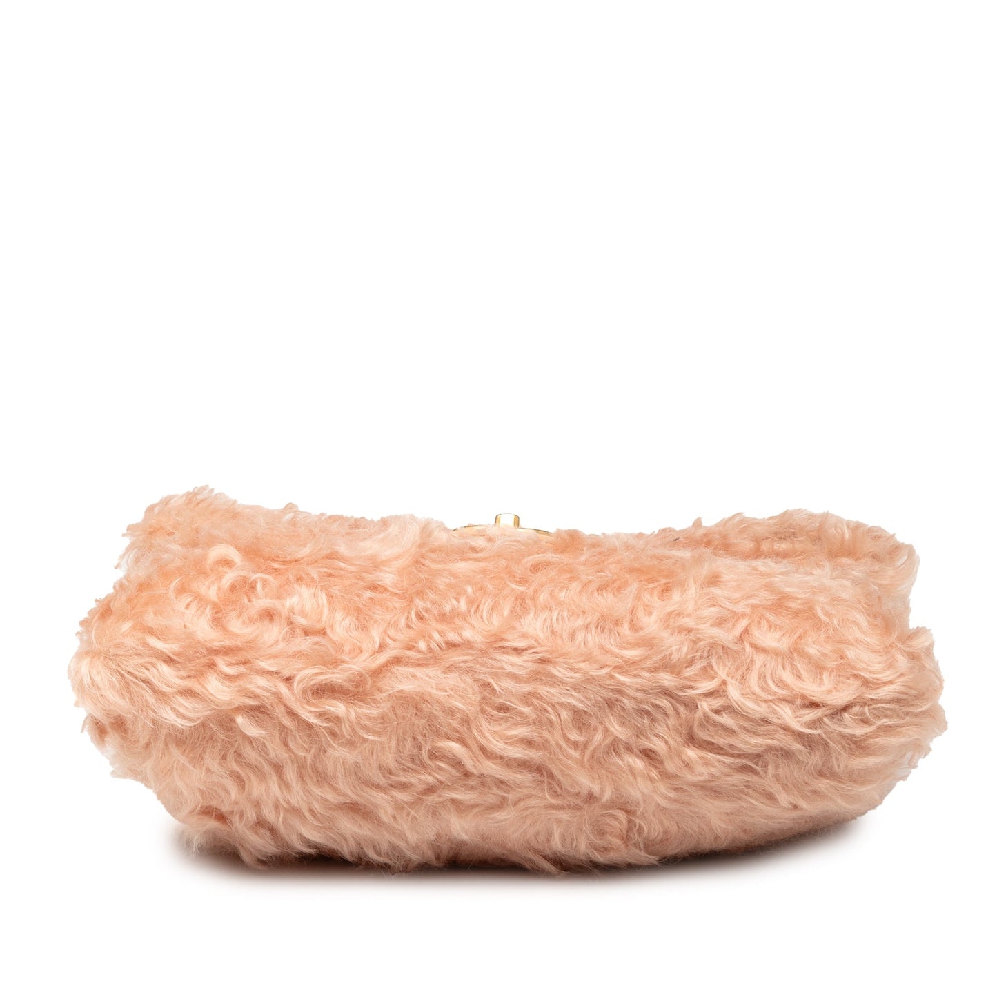 Pink Chanel CC Fantasy Fur Clutch with Chain