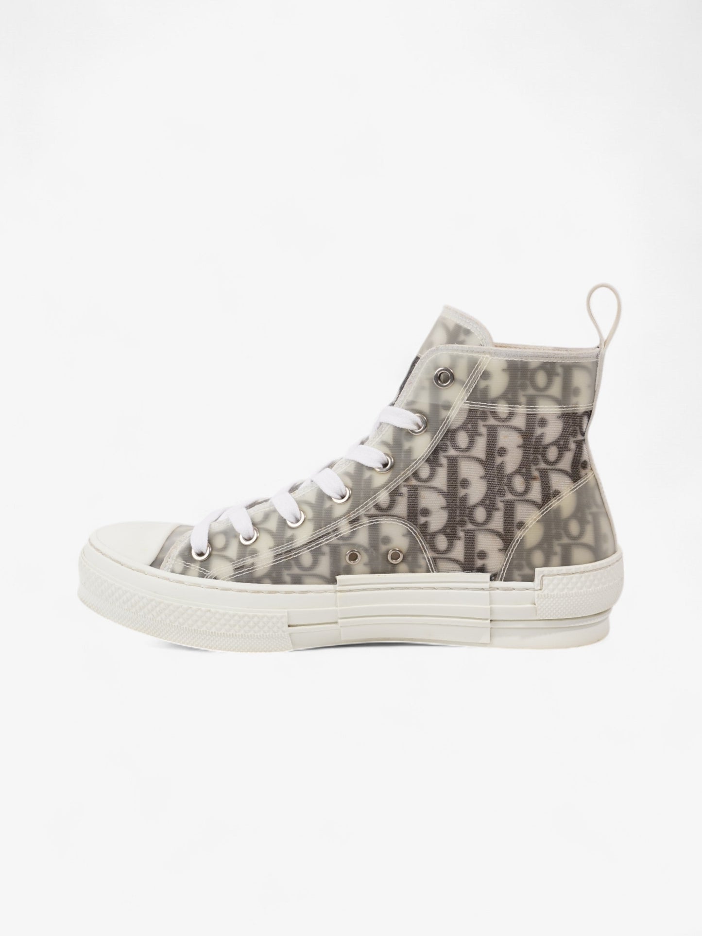 Christian Dior B23 High-tops White  / Grey Oblique Mesh EU 39 UK 6