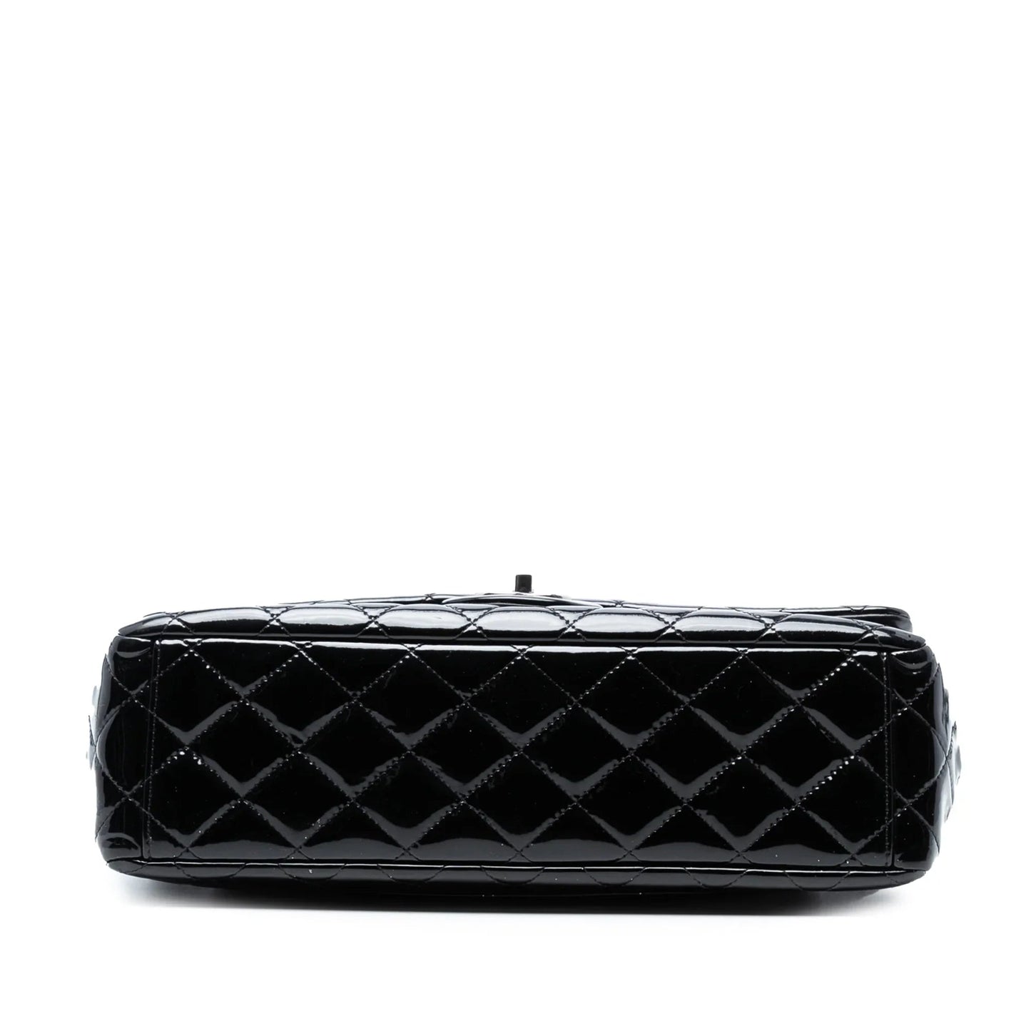 Black Chanel Maxi Classic Patent Double Flap Shoulder Bag