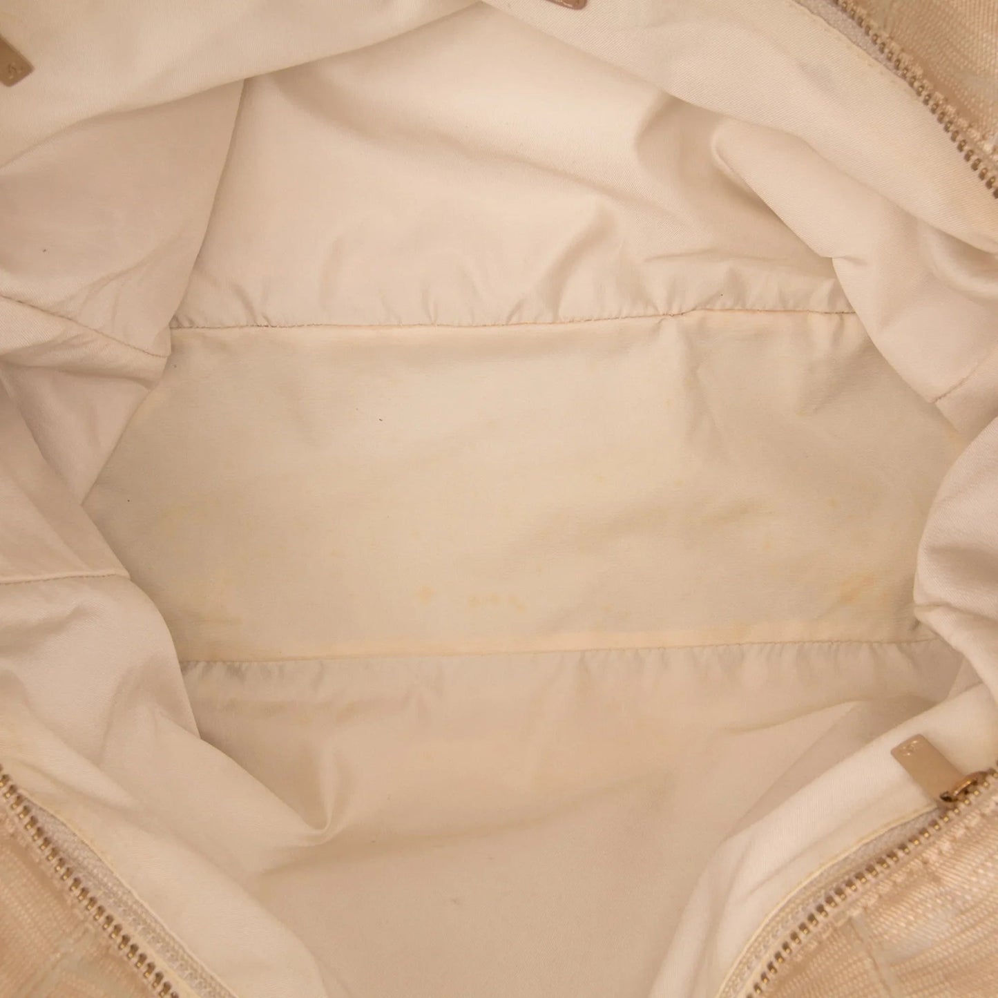 Beige Chanel New Travel Line Nylon Tote