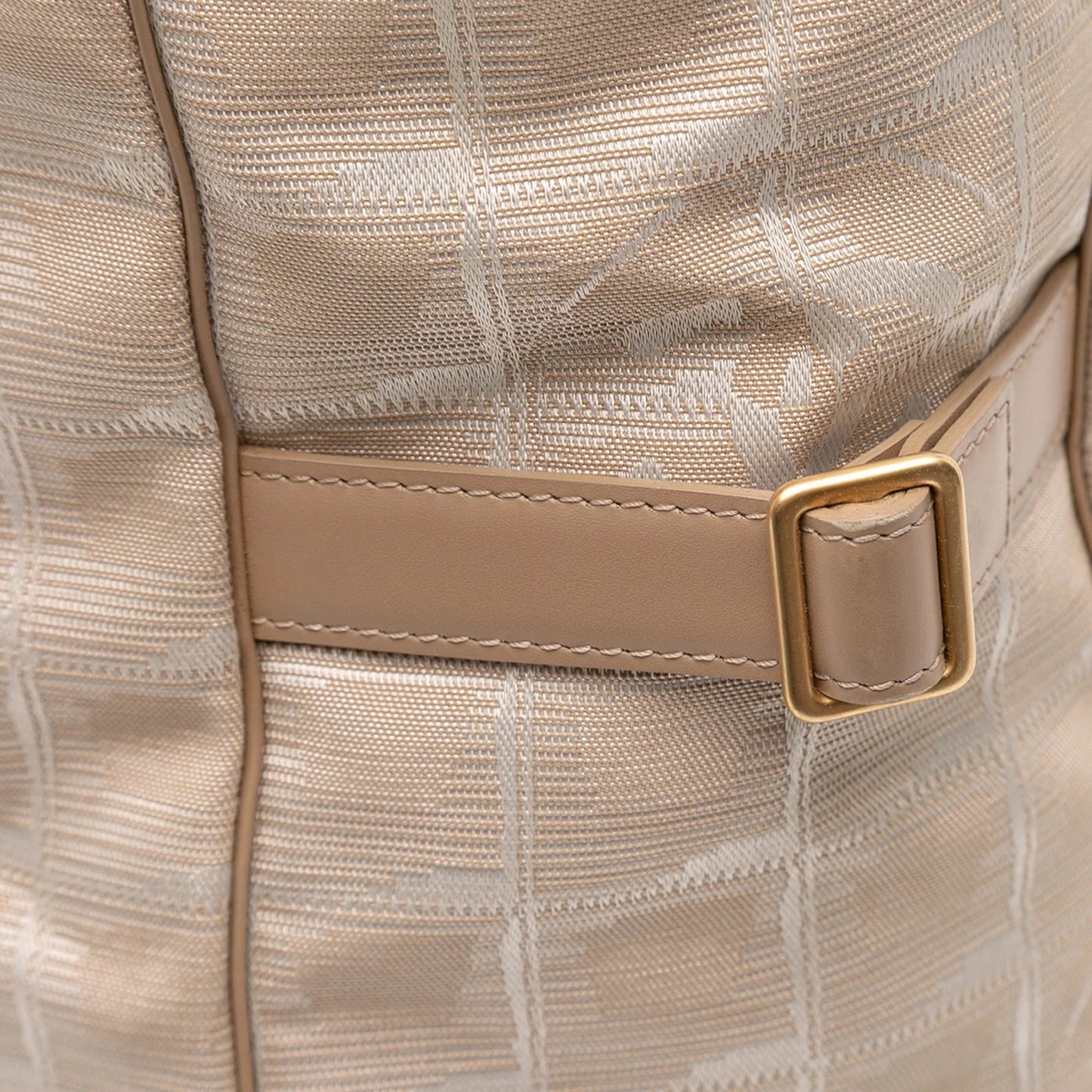 Beige Chanel New Travel Line Nylon Tote