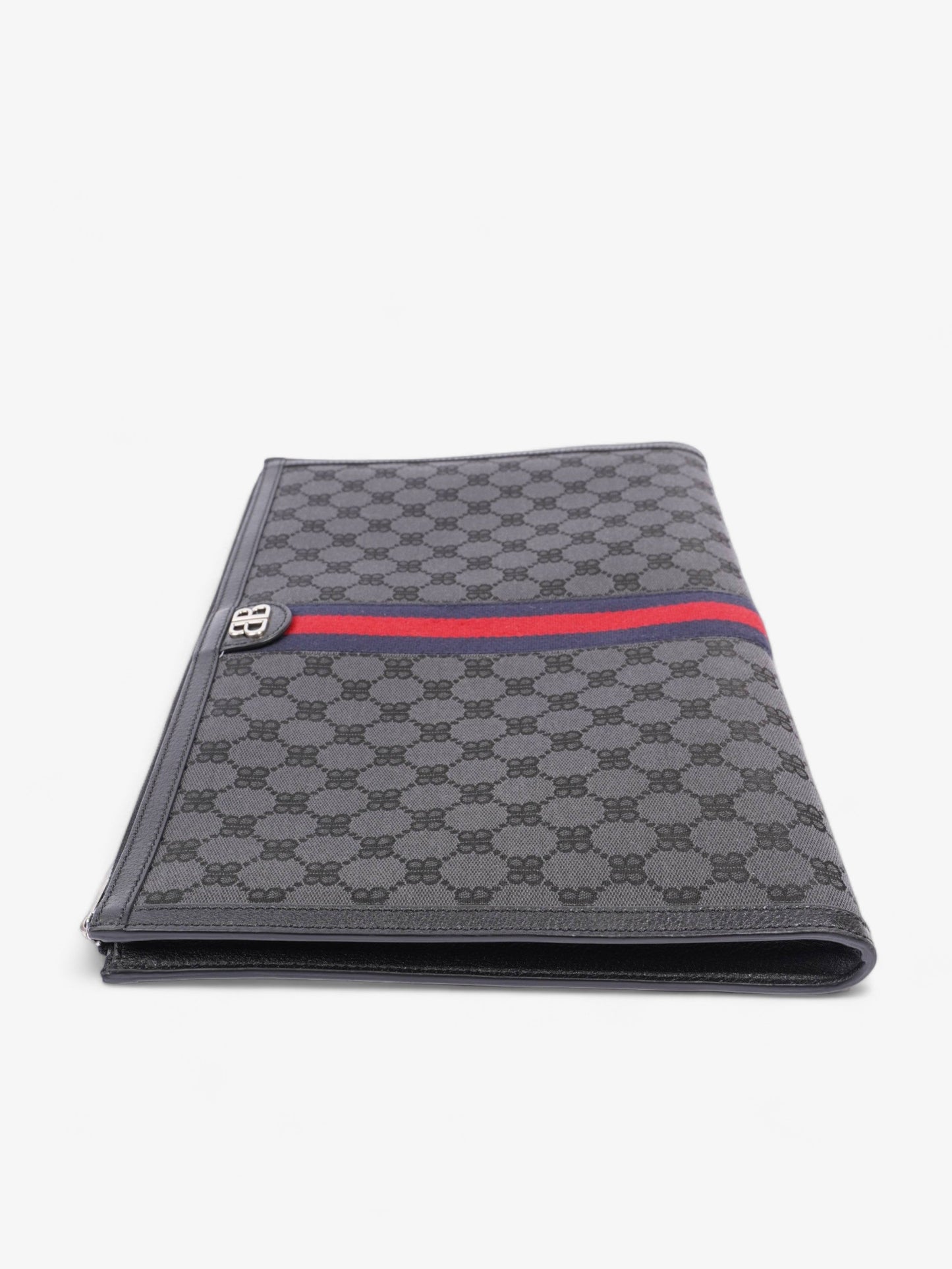 Gucci x Balenciaga The Hacker Project Laptop Pouch Black / Blue And Red Stripe Canvas