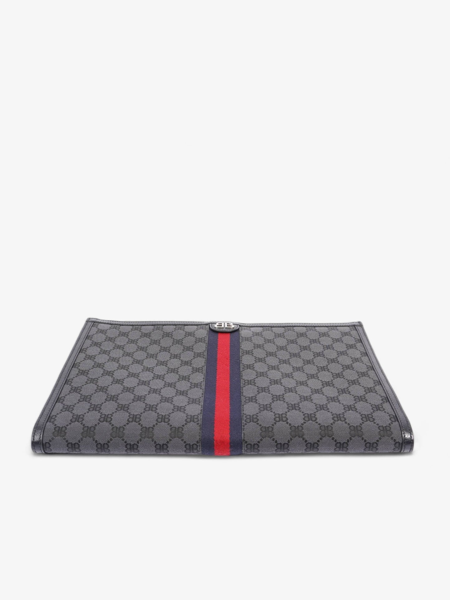 Gucci x Balenciaga The Hacker Project Laptop Pouch Black / Blue And Red Stripe Canvas