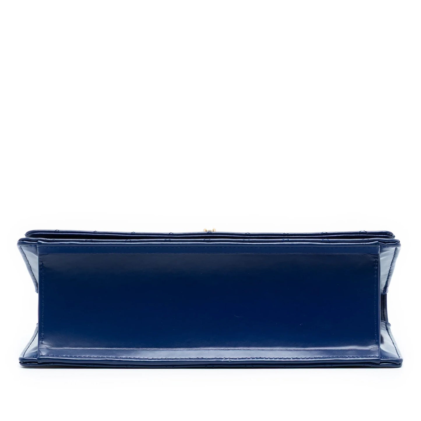 Blue Chanel CC Quilted Lambskin Long Flap Crossbody Bag