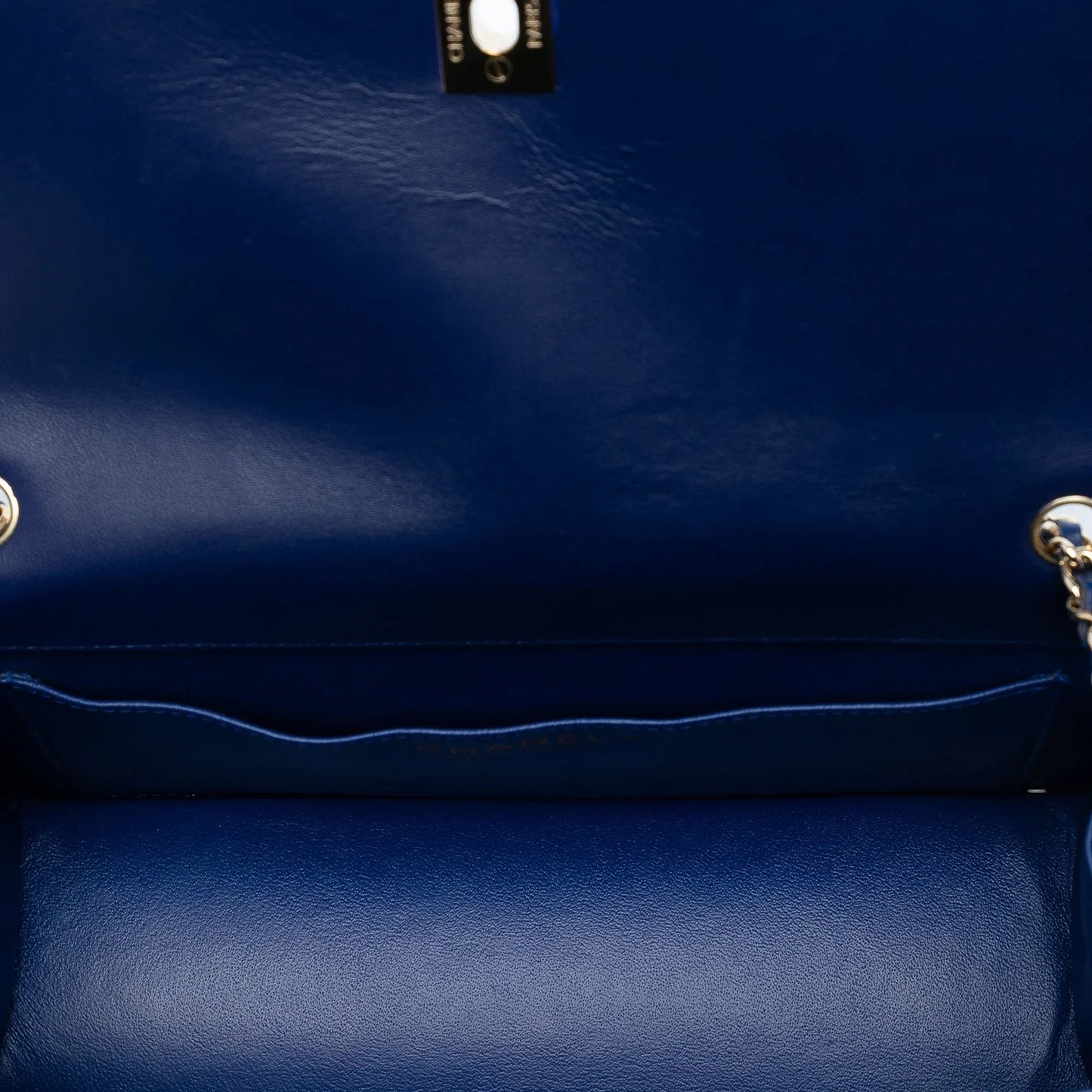 Blue Chanel CC Quilted Lambskin Long Flap Crossbody Bag