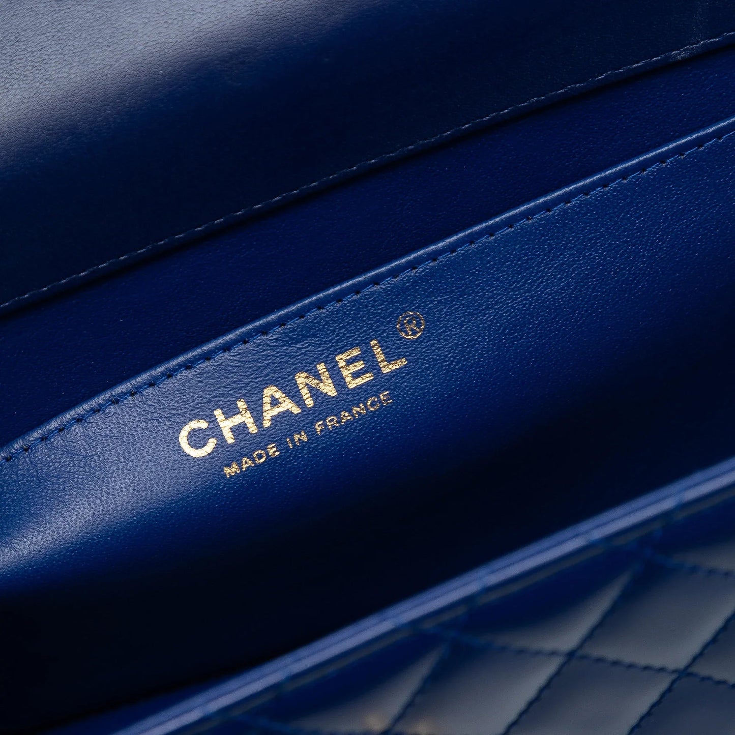 Blue Chanel CC Quilted Lambskin Long Flap Crossbody Bag