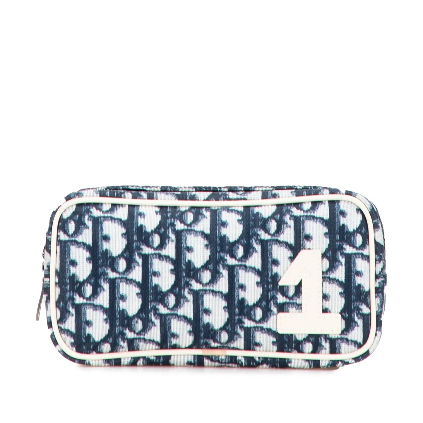 Blue Dior Diorissimo Trotter Canvas Cosmetic Pouch