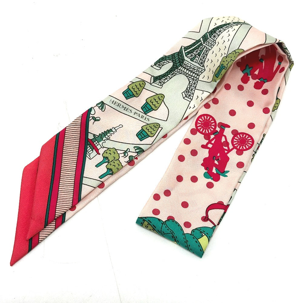 HERMES scarf silk pink Twilly Women  d