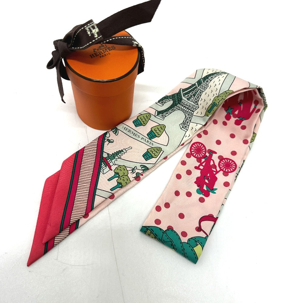 HERMES scarf silk pink Twilly Women  d