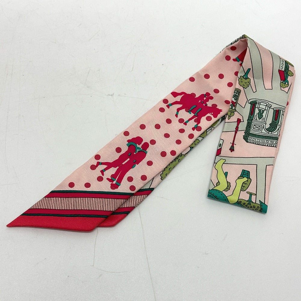 HERMES scarf silk pink Twilly Women  d
