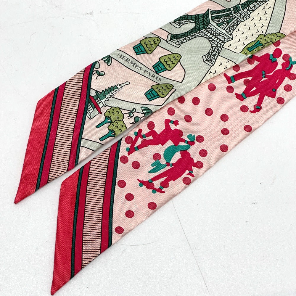 HERMES scarf silk pink Twilly Women  d