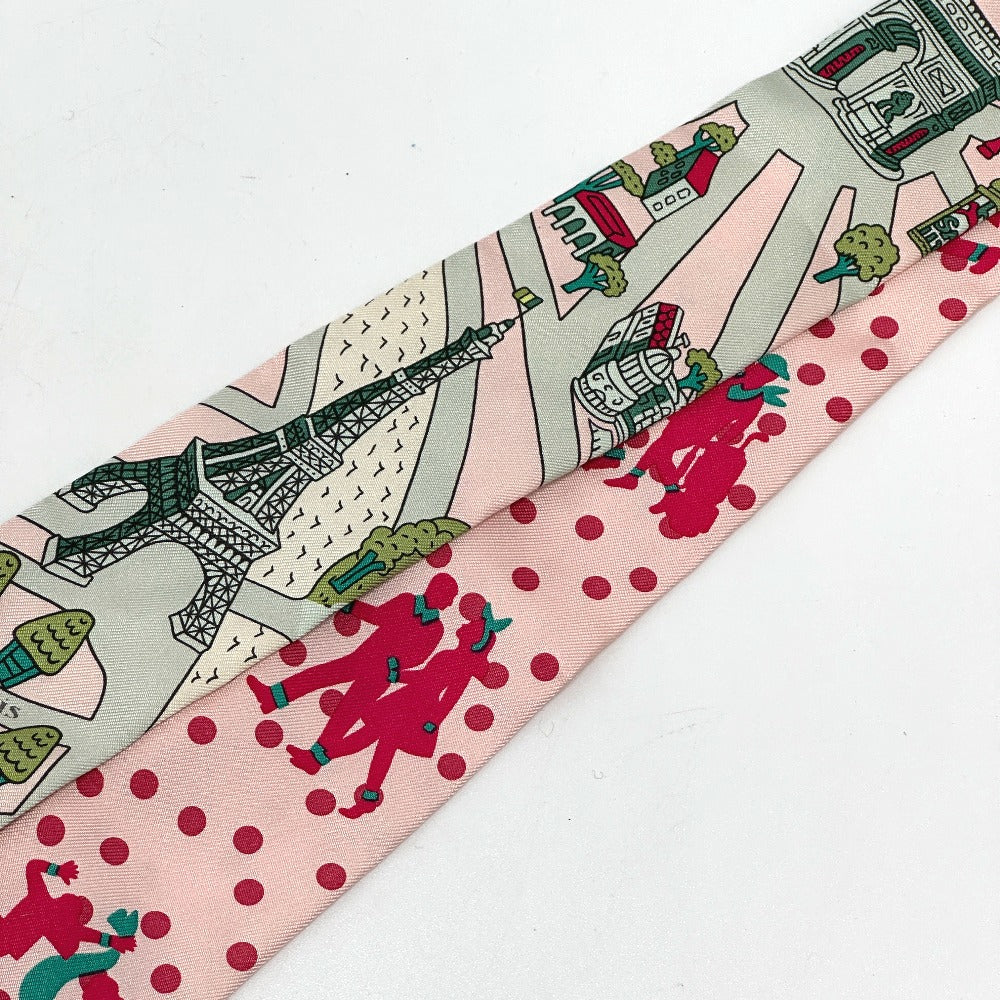 HERMES scarf silk pink Twilly Women  d