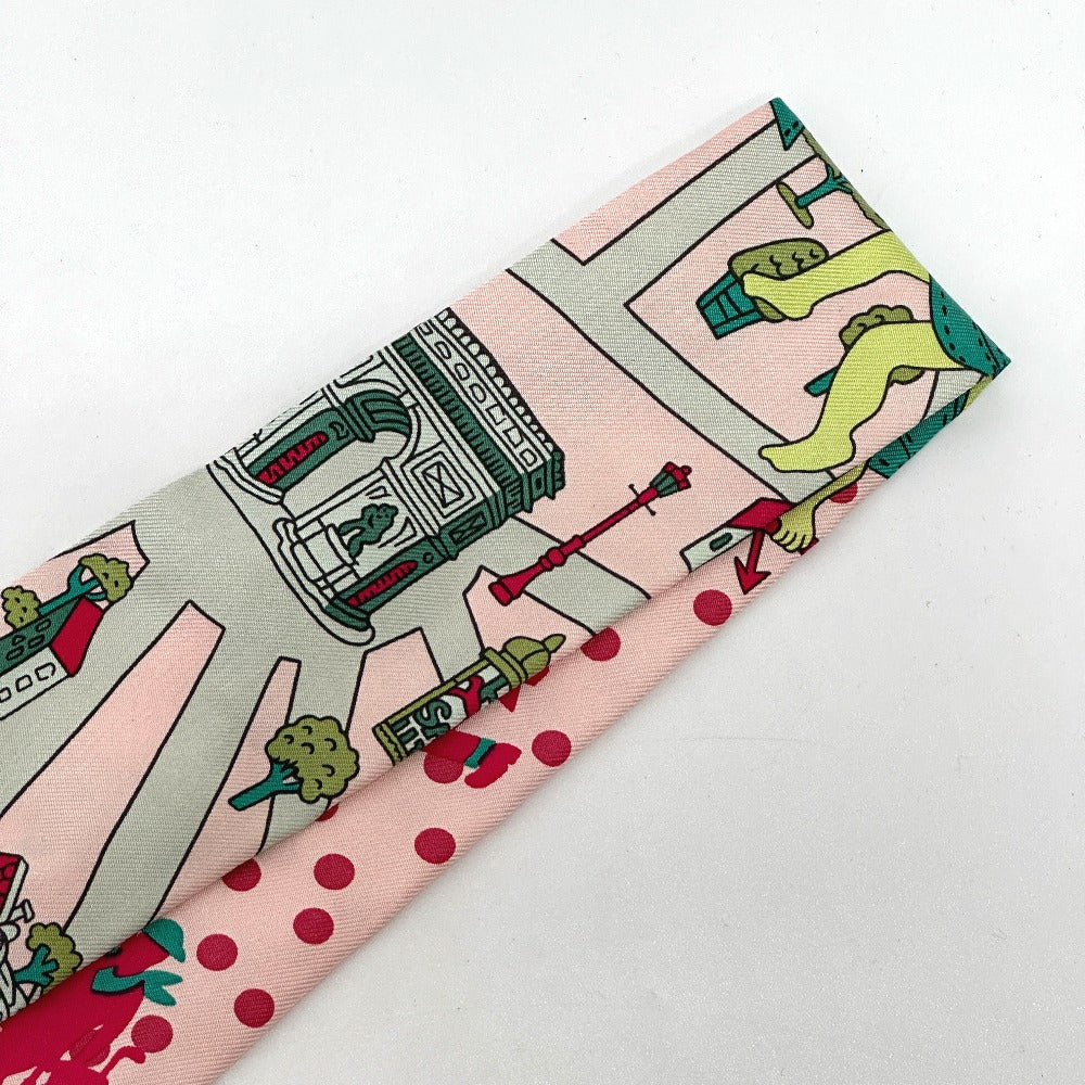HERMES scarf silk pink Twilly Women  d