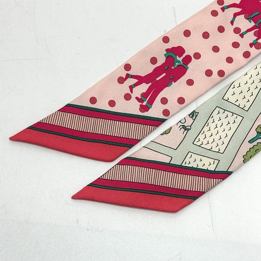 HERMES scarf silk pink Twilly Women  d