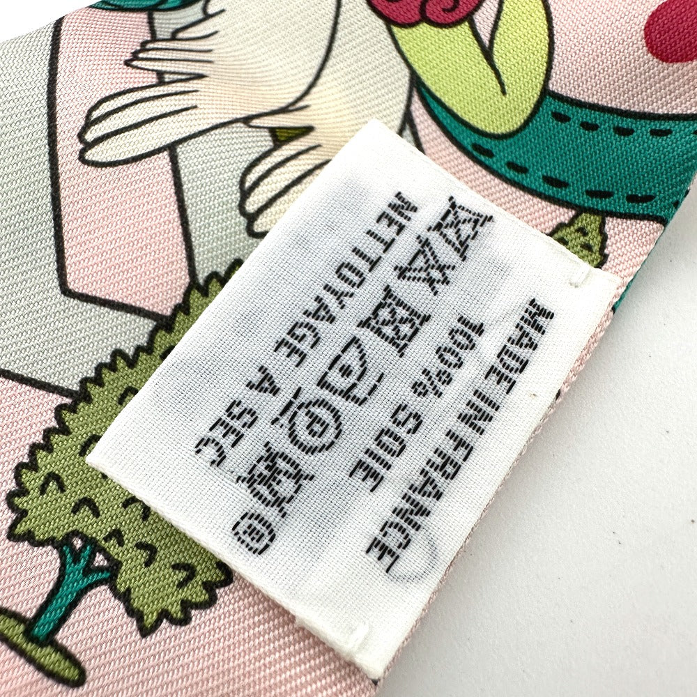HERMES scarf silk pink Twilly Women  d