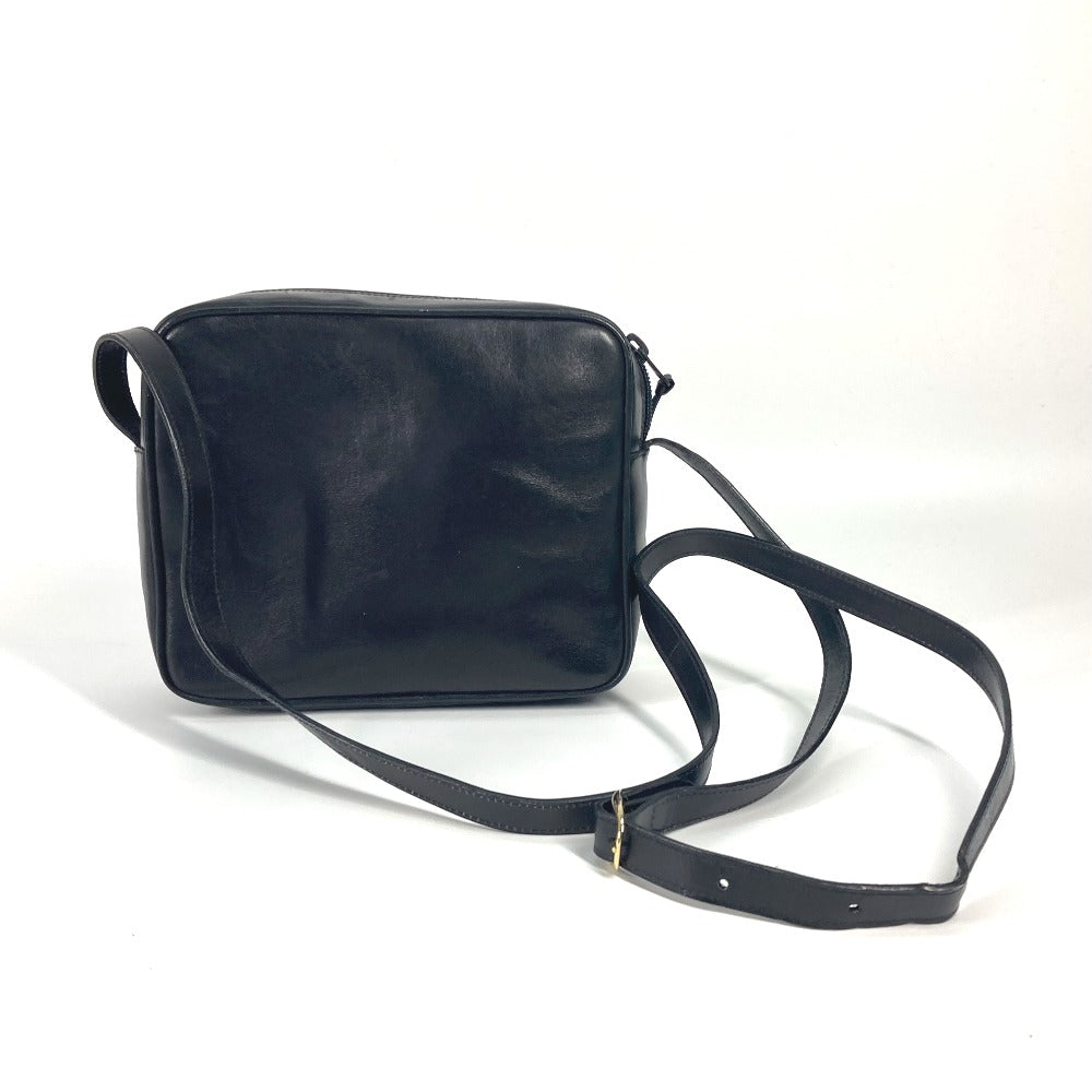 CELINE Shoulder Bag leather black   Carriage Metal Women