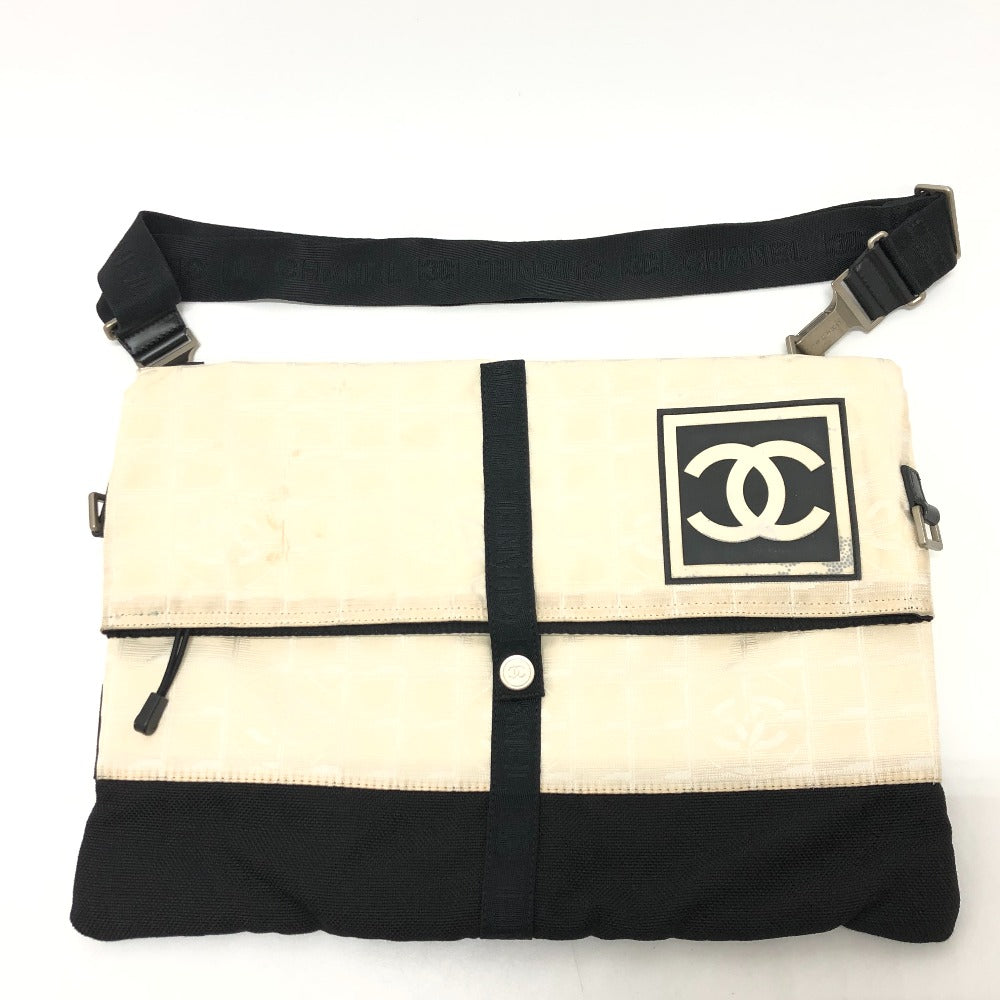 CHANEL Shoulder Bag canvas white CC COCO Mark New travel line Women